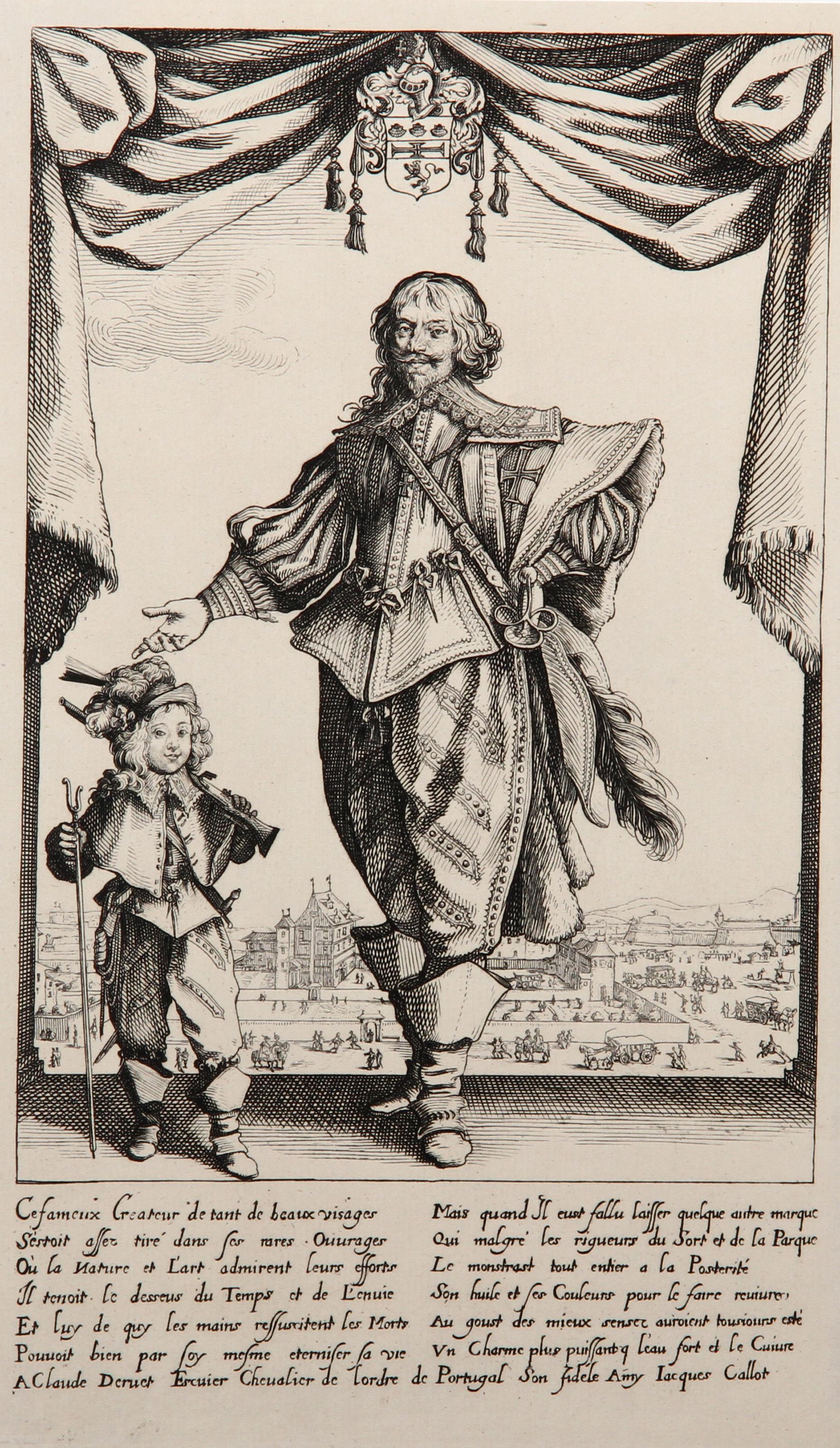  Jacques Callot, After by Amand Durand, French (1592 - 1635) - Portrait de Claude Deruet, Year: Printed 1878, Medium: Heliogravure, Size: 12  x 7 in. (30.48  x 17.78 cm), Printer: Amand Durand, Description: French Engraver and painter Charles Amand