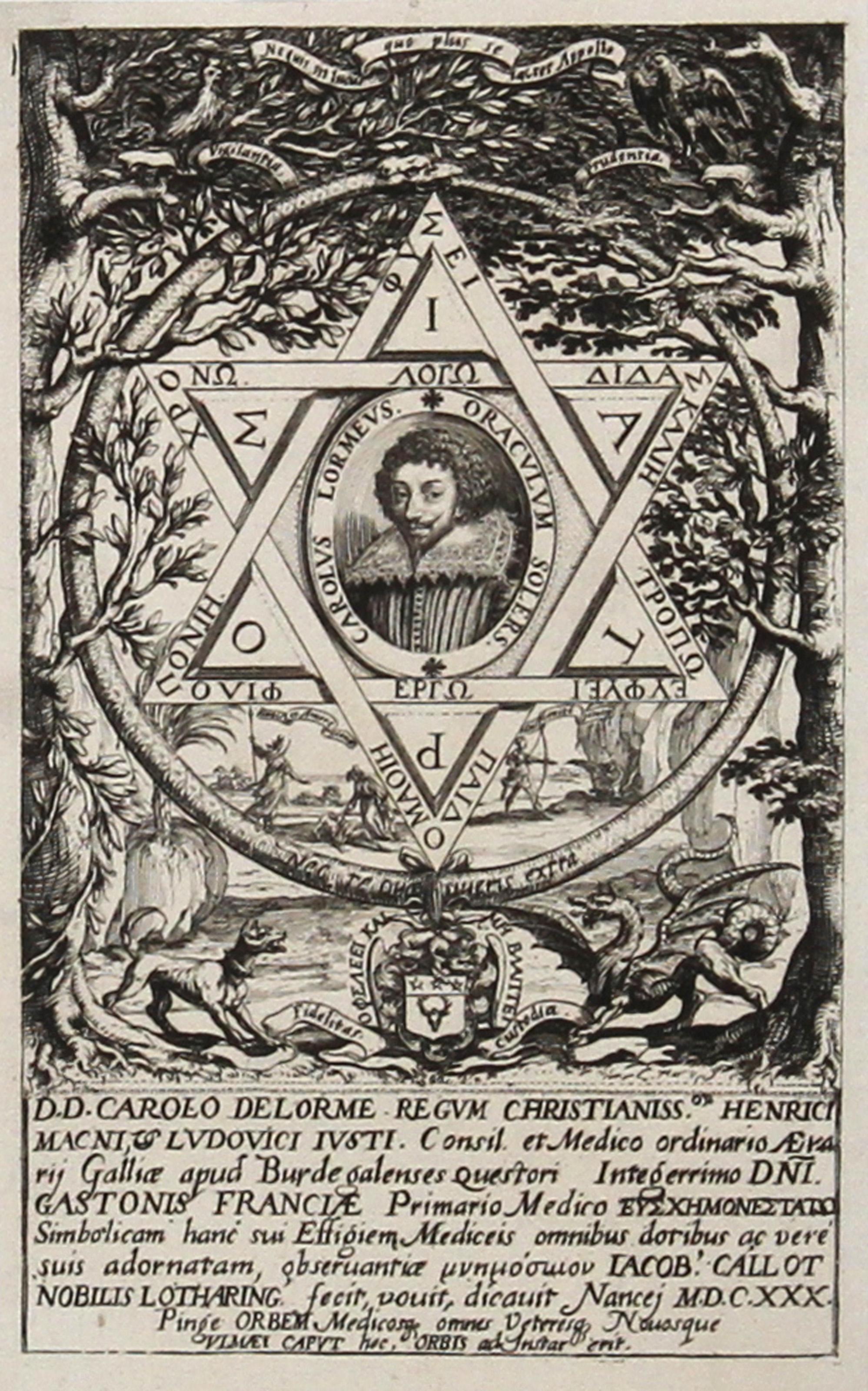  Jacques Callot, D'après Amand Durand, Français (1592 - 1635) - Portrait de Dieudonne Charles Delorme, Année : Imprimé en 1878, Support : Héliogravure, Format : 8  x 4.5 in. (20.32  x 11,43 cm), Imprimeur : Amand Durand, Description : Le graveur et