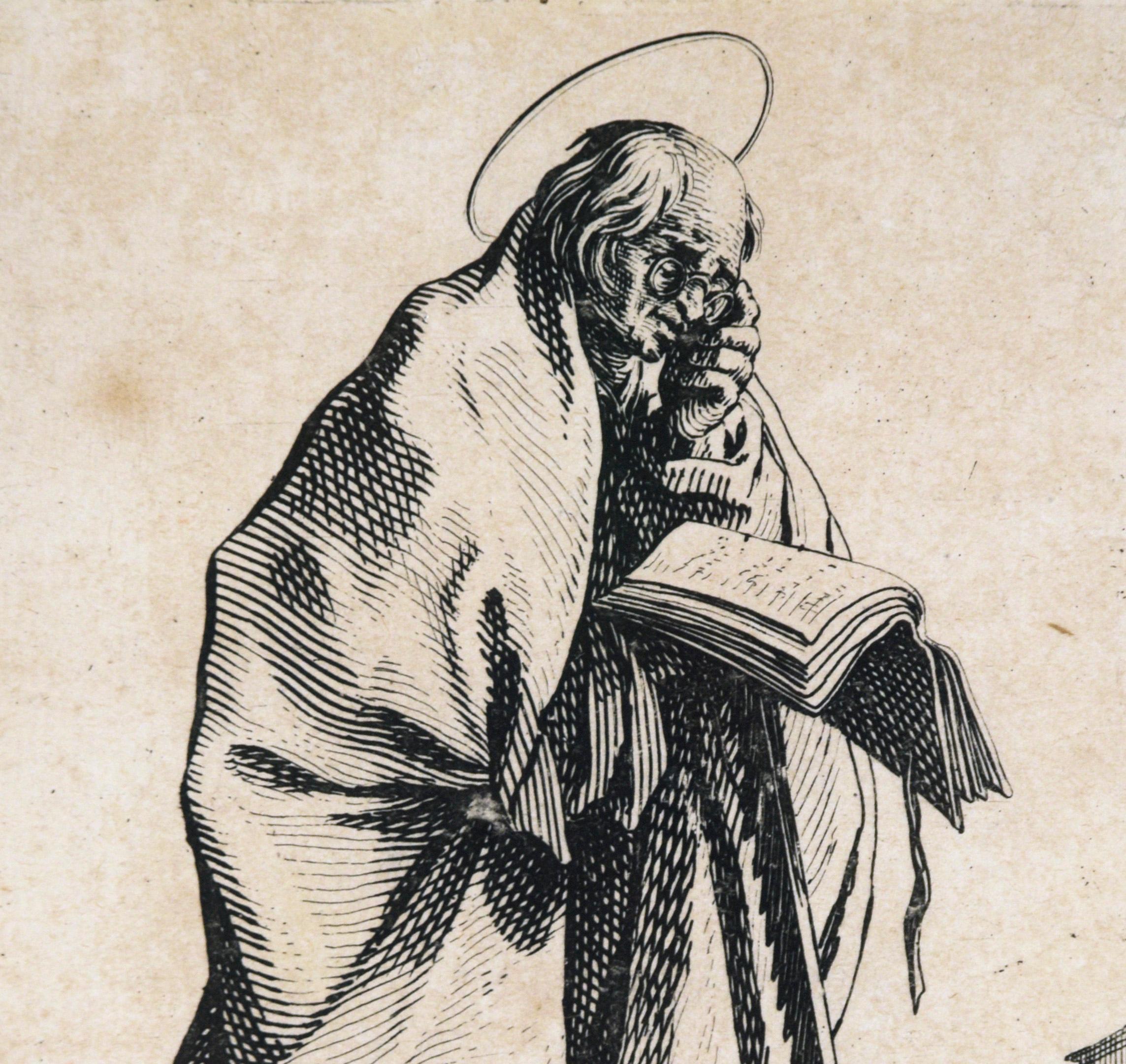 St. Simon aus Les Grands Apôtres Debout Original-Radierung aus dem 17. (Alte Meister), Print, von Jacques Callot