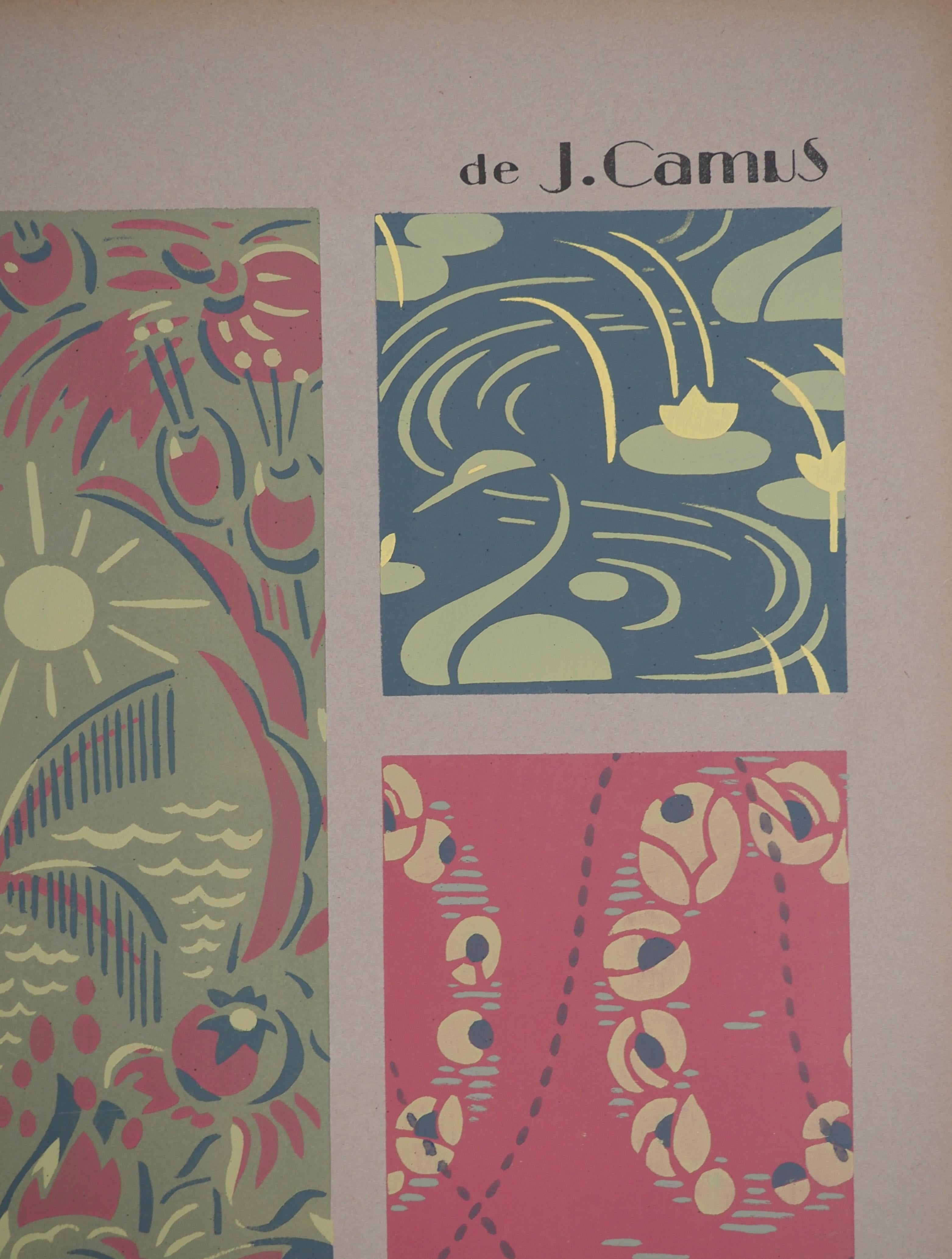 Art Deco : The Palm Tree under the Sun, 1933 - Original Lithograph - Print by Jacques Camus