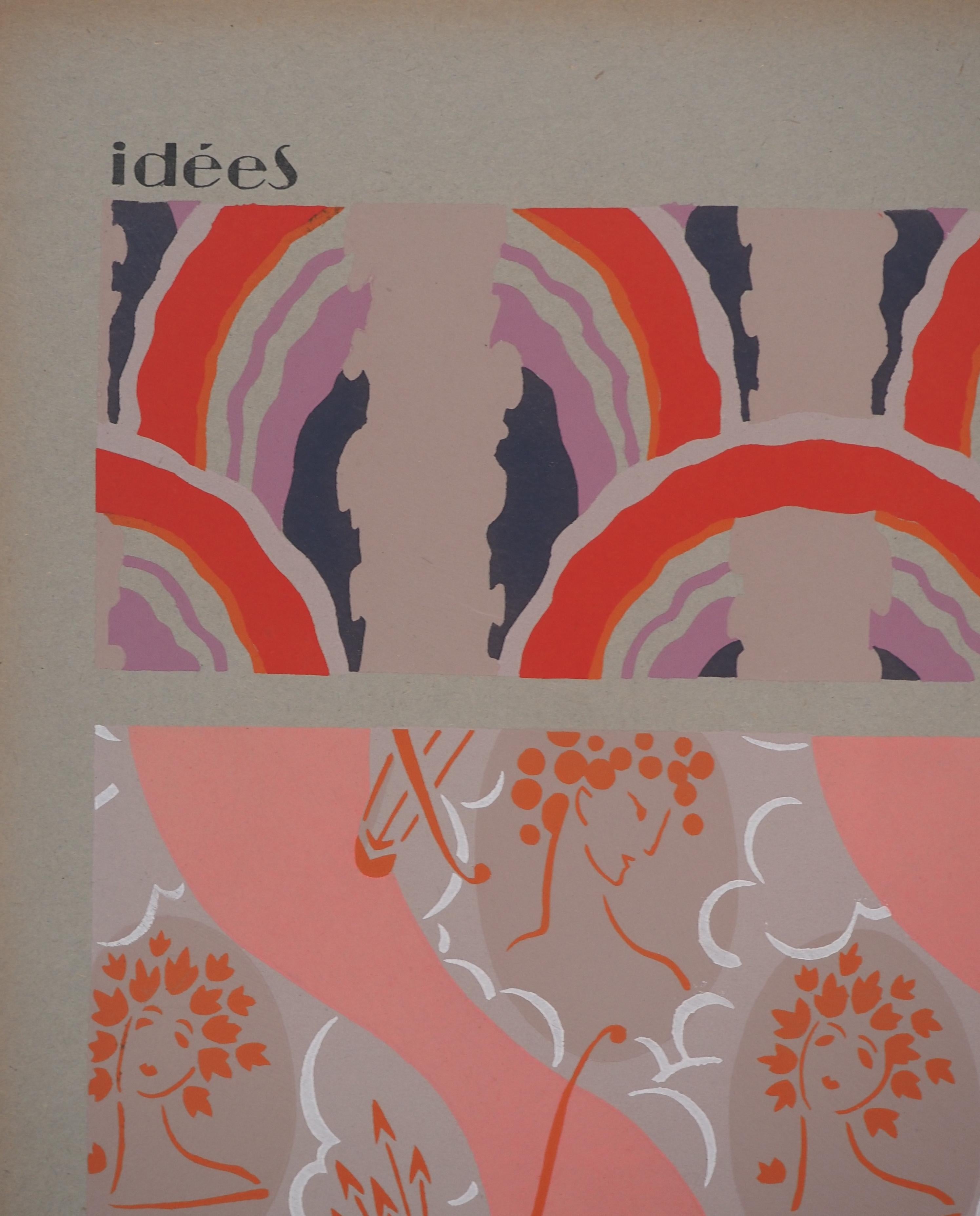 Art Déco : La mujer vid con sus flechas, 1933 - Litografía original - Print Art Decó de Jacques Camus