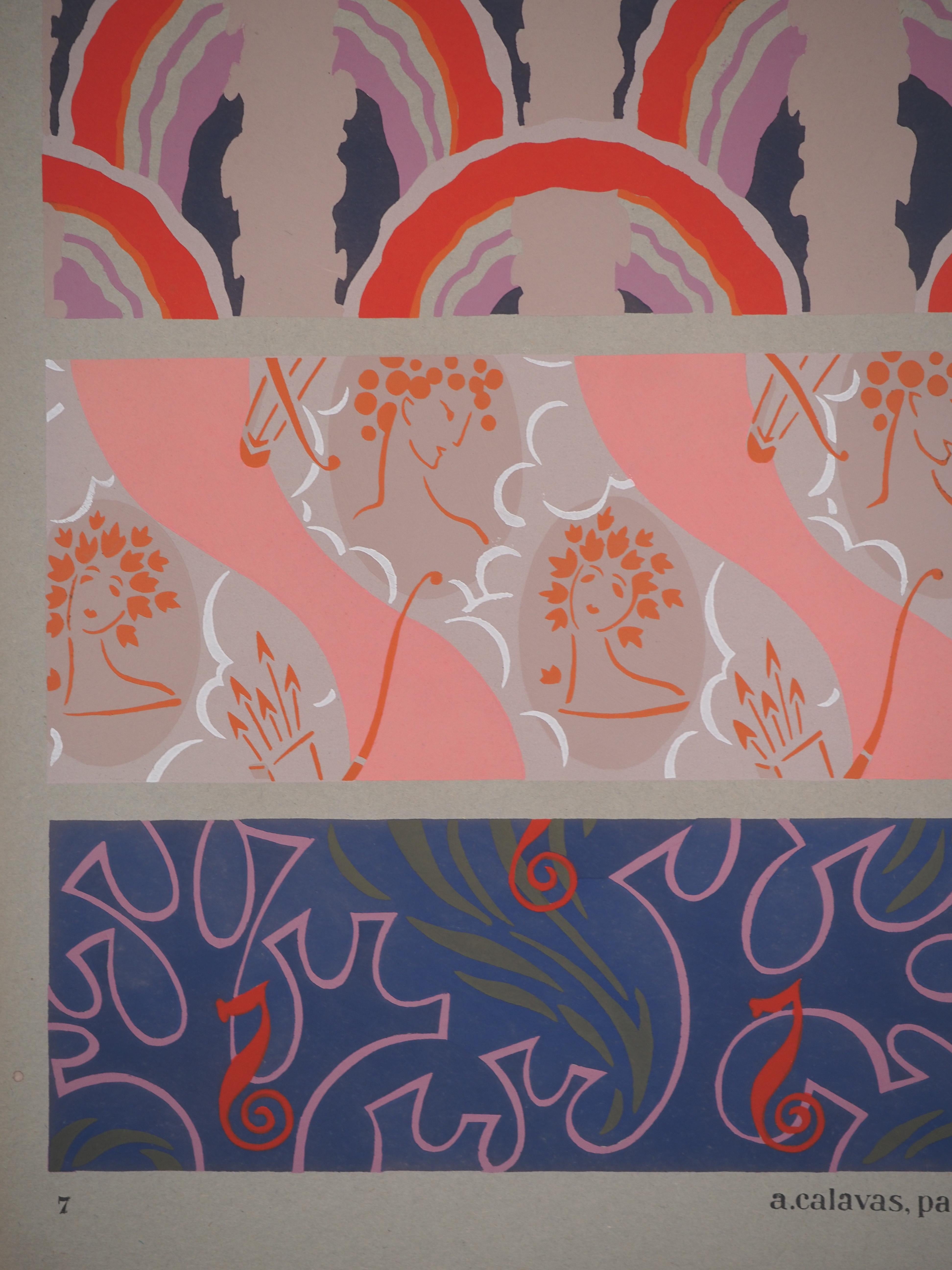 Art Déco : La mujer vid con sus flechas, 1933 - Litografía original en venta 1