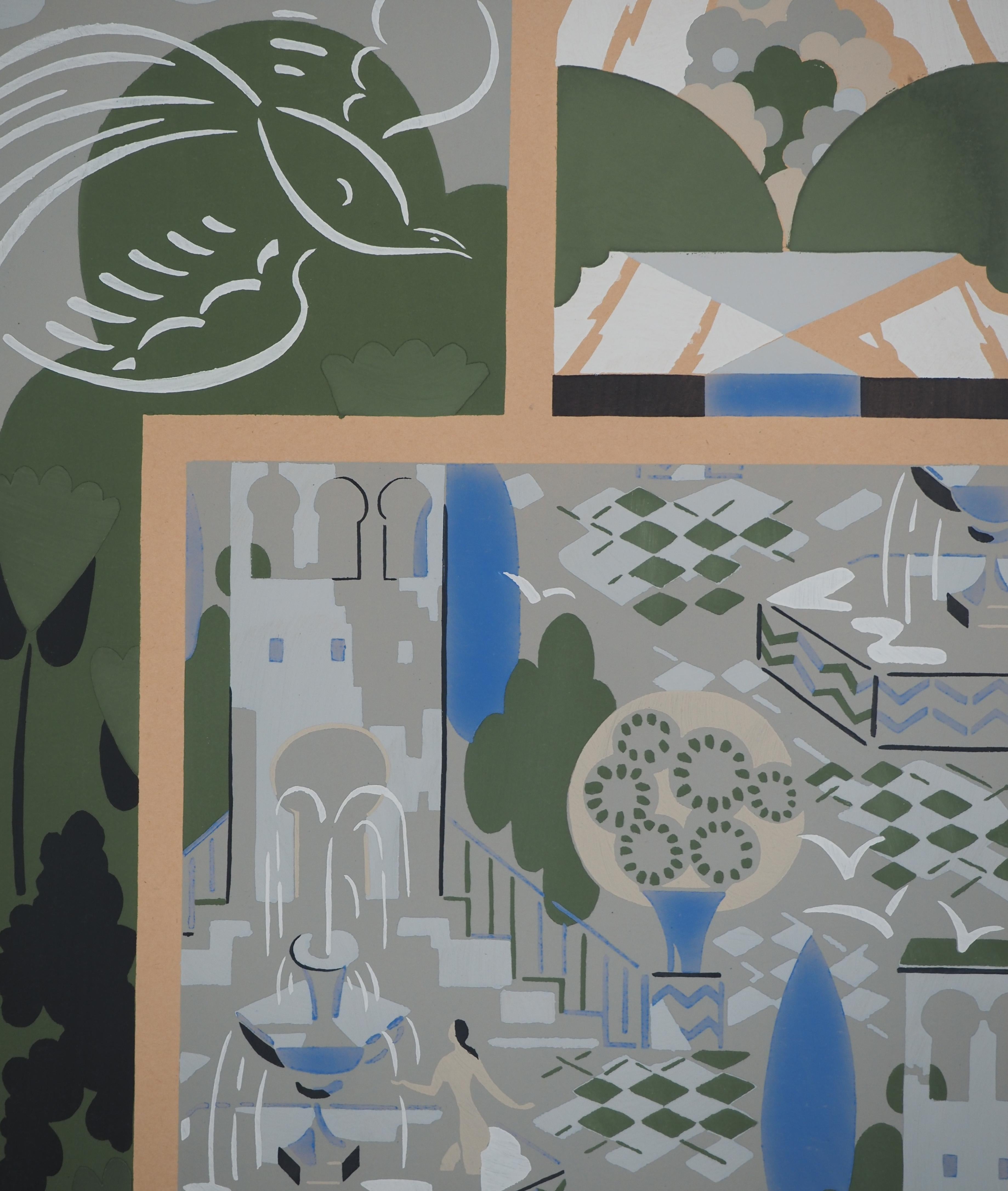 La ciudad gris, 1933 - Litografía original en venta 1
