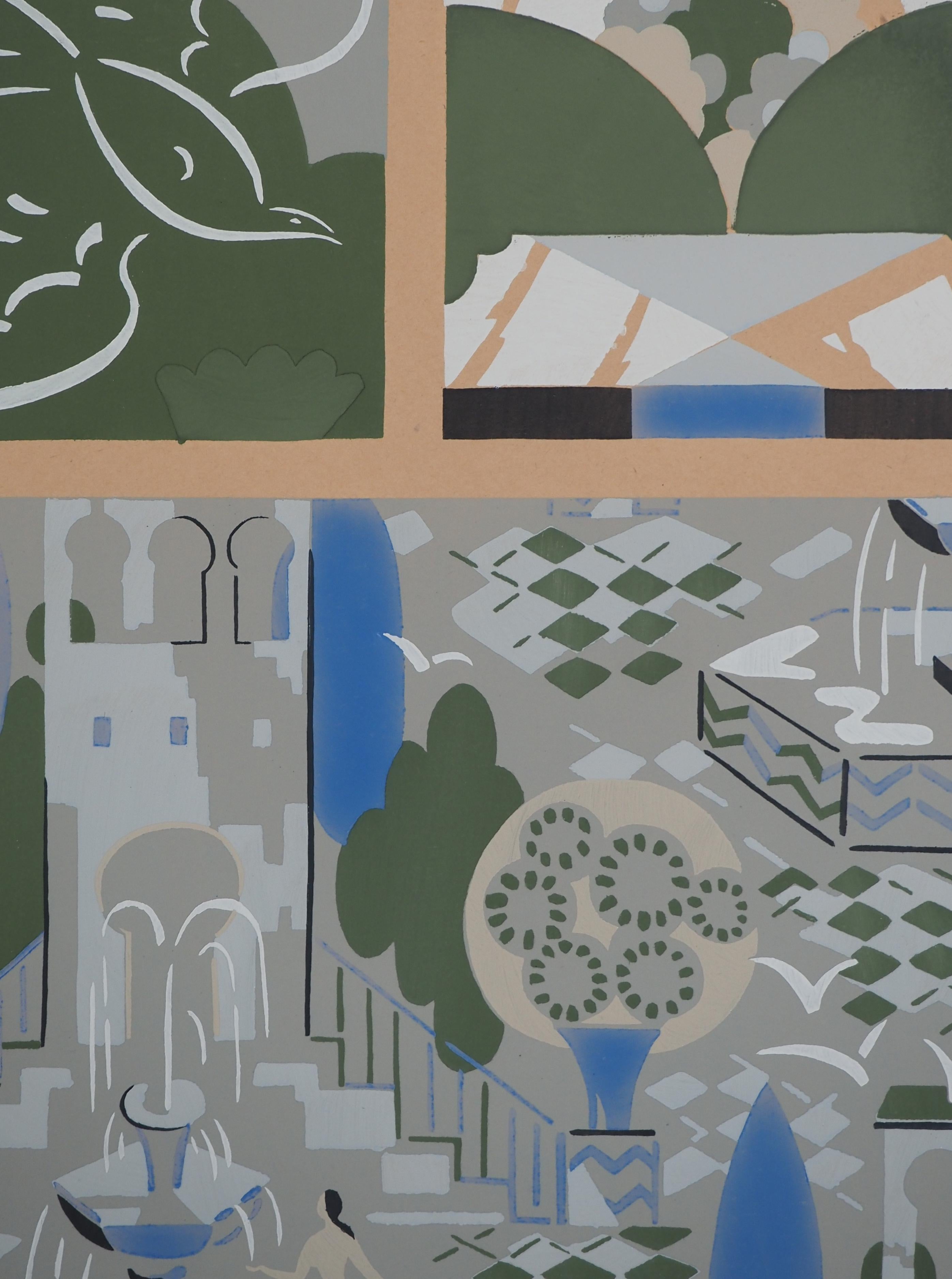 La ciudad gris, 1933 - Litografía original en venta 2