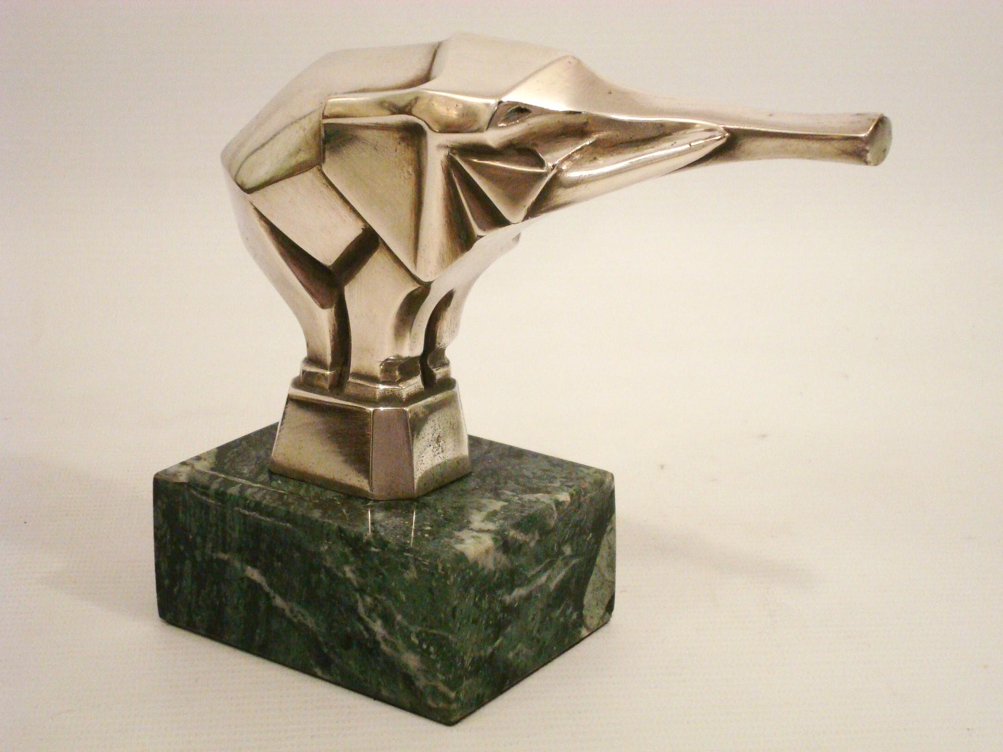 Jacques Cartier Elefant, Art Deco / Kubist Auto Maskottchen / Hood's Ornament 1920er Jahre 2