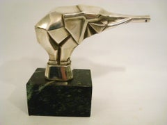 Jacques Cartier Elephant, Art Deco / Cubist Car Mascot / Hood Ornament 1920´s