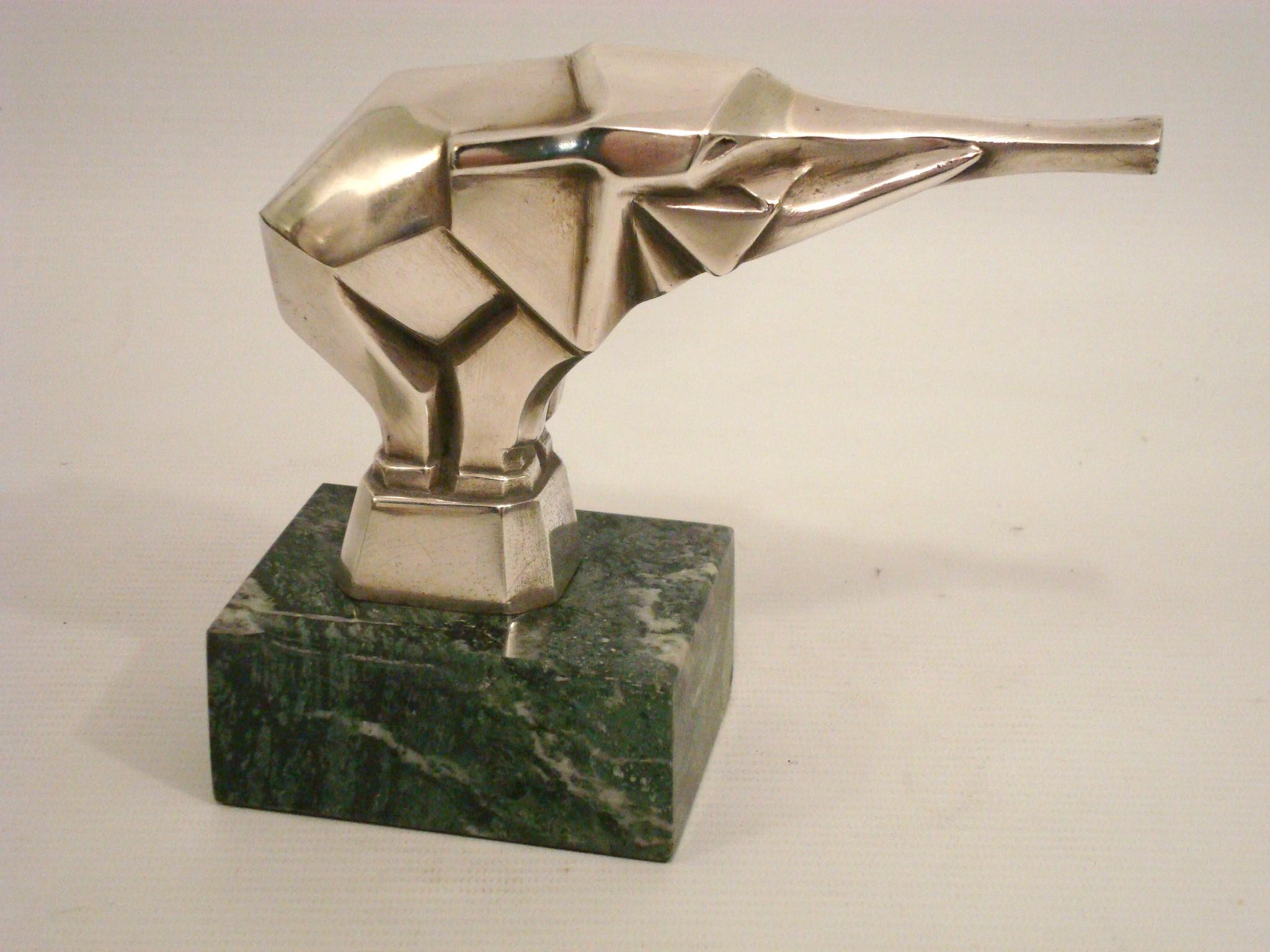 Jacques Cartier Elefant, Art Deco / Kubist Auto Maskottchen / Hood's Ornament 1920er Jahre (Frühes 20. Jahrhundert)
