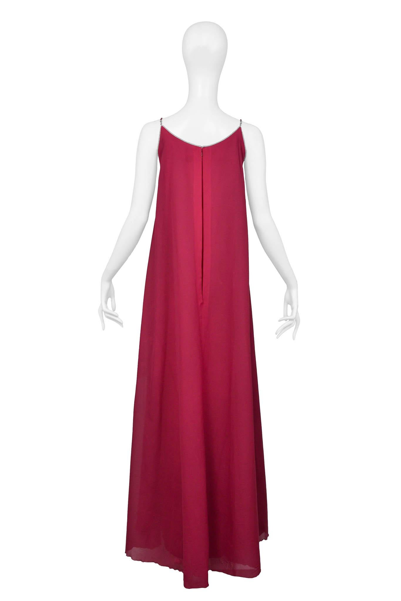 Jacques Cassia Pink Gown With Metal Details For Sale 1
