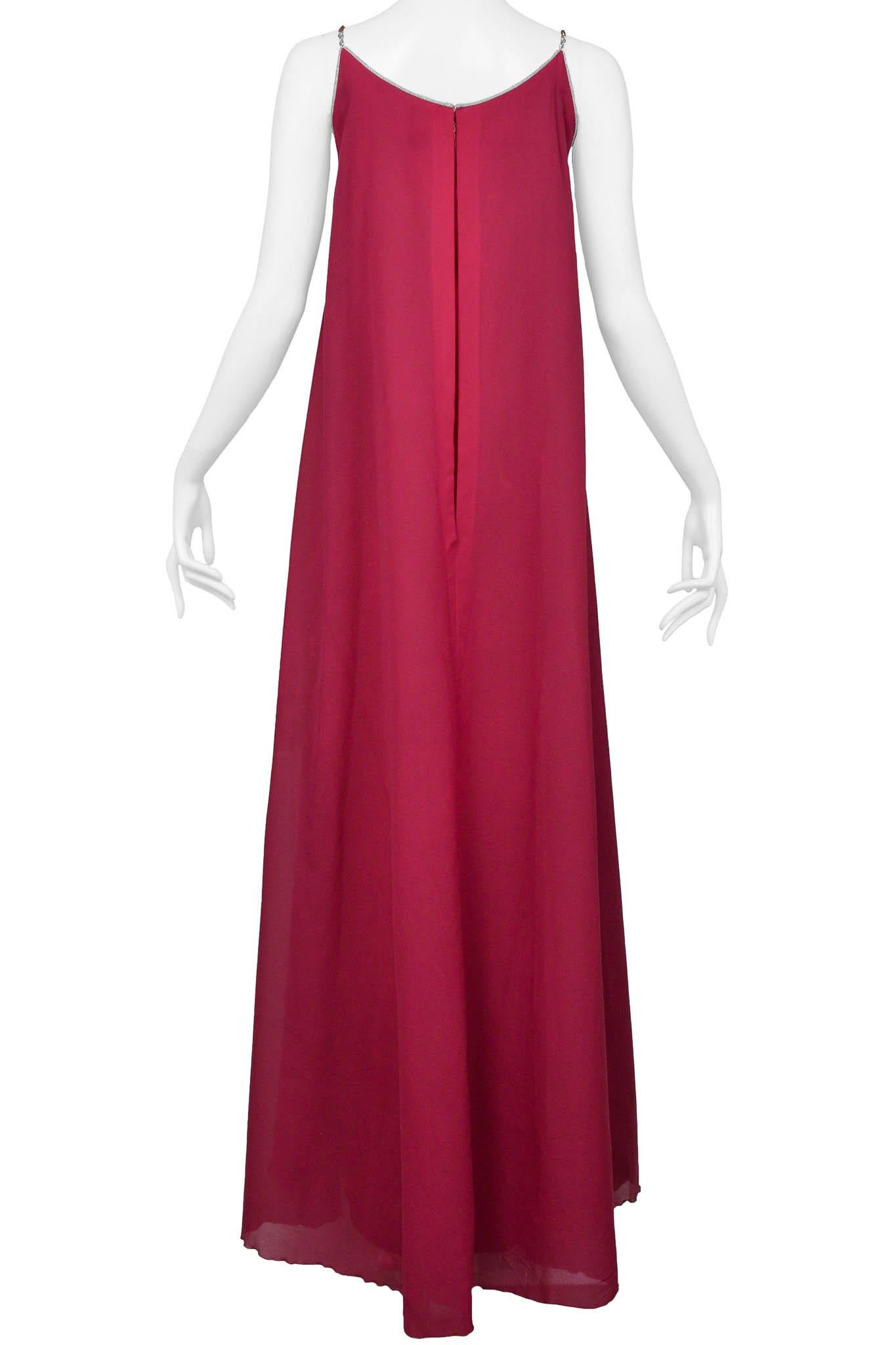 Jacques Cassia Pink Gown With Metal Details For Sale 2