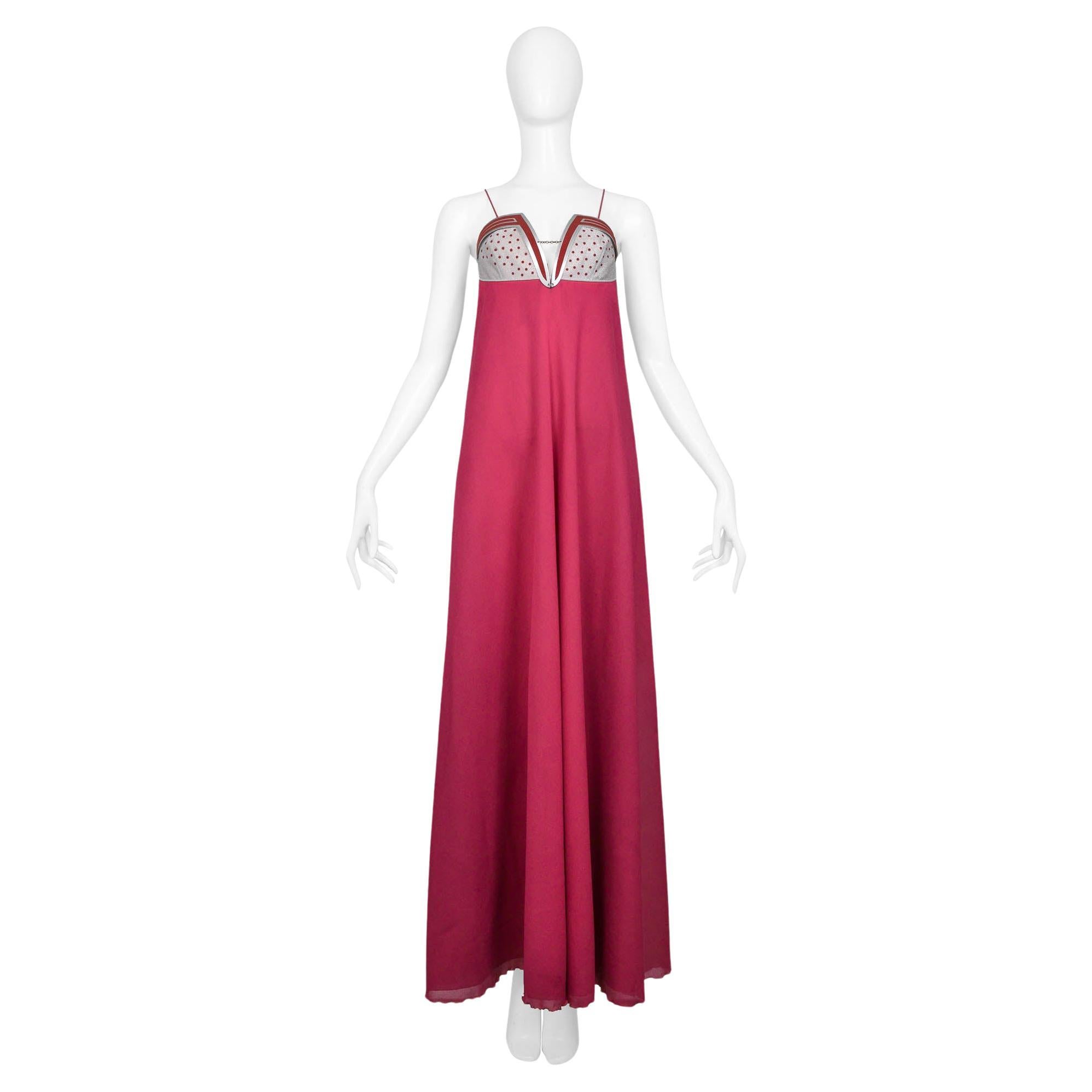 Jacques Cassia Pink Gown With Metal Details For Sale