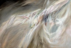 French Abstract Impressionism Landscape, Mid-Century Oil on Canvas