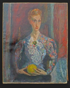 Woman Holding an Orange