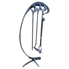 Jacques Charles Chrome Fire Place Tools