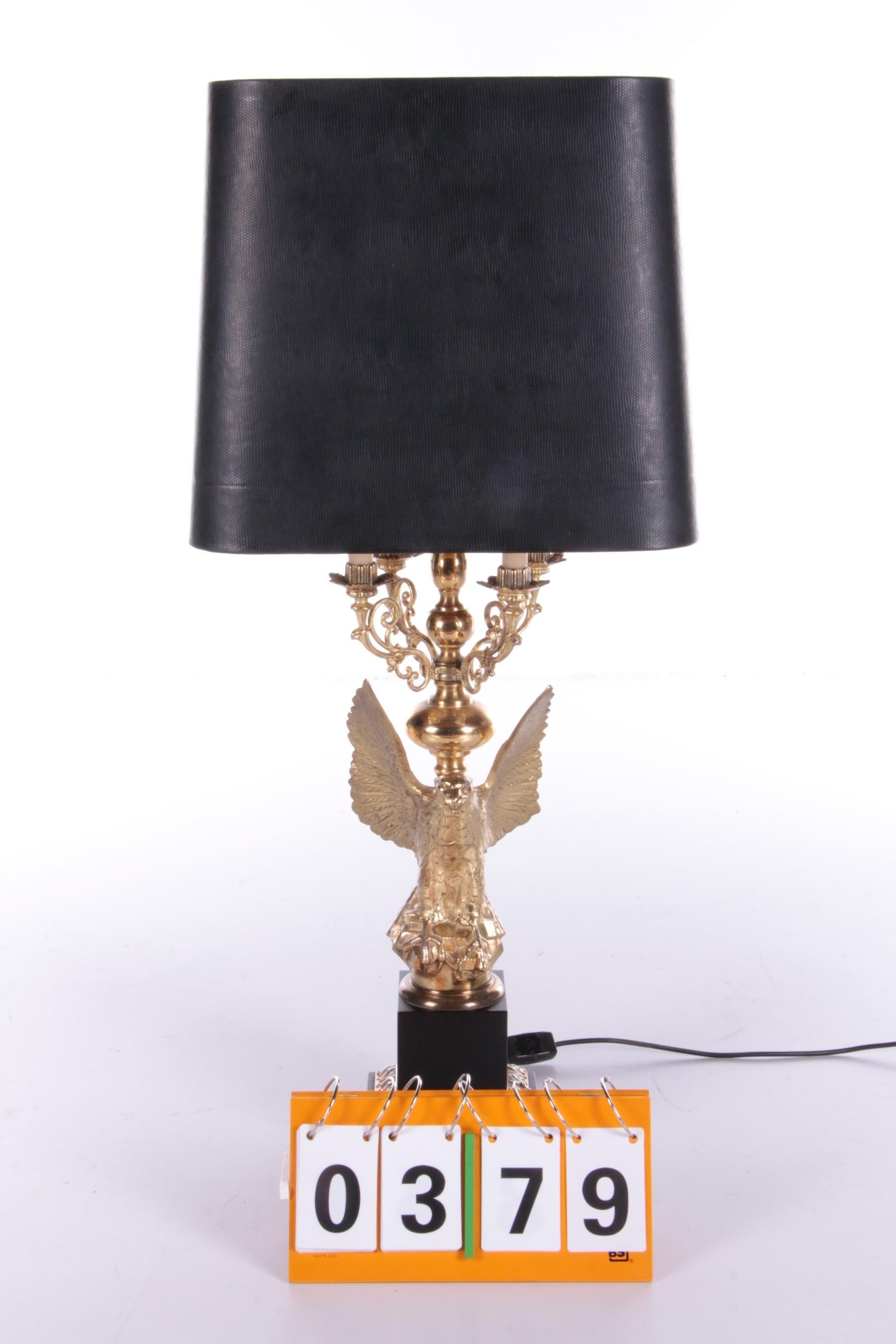 Mid-20th Century Jacques Charles for Maison Charles, Eagle Guilded Table Lamp by Maison Charles For Sale