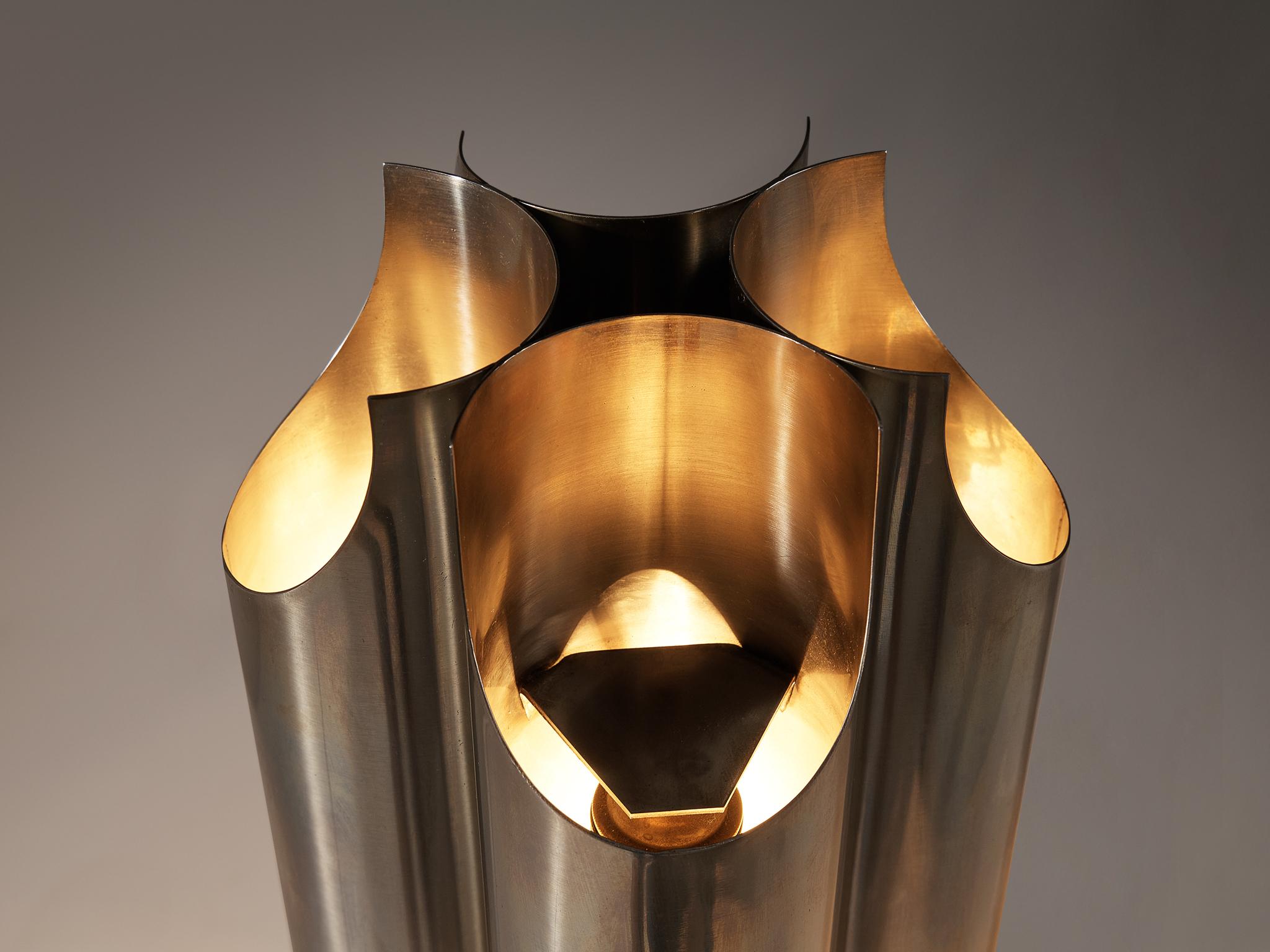 Jacques Charles for Maison Charles 'Orgue' Lamp in Stainless Steel In Good Condition In Waalwijk, NL