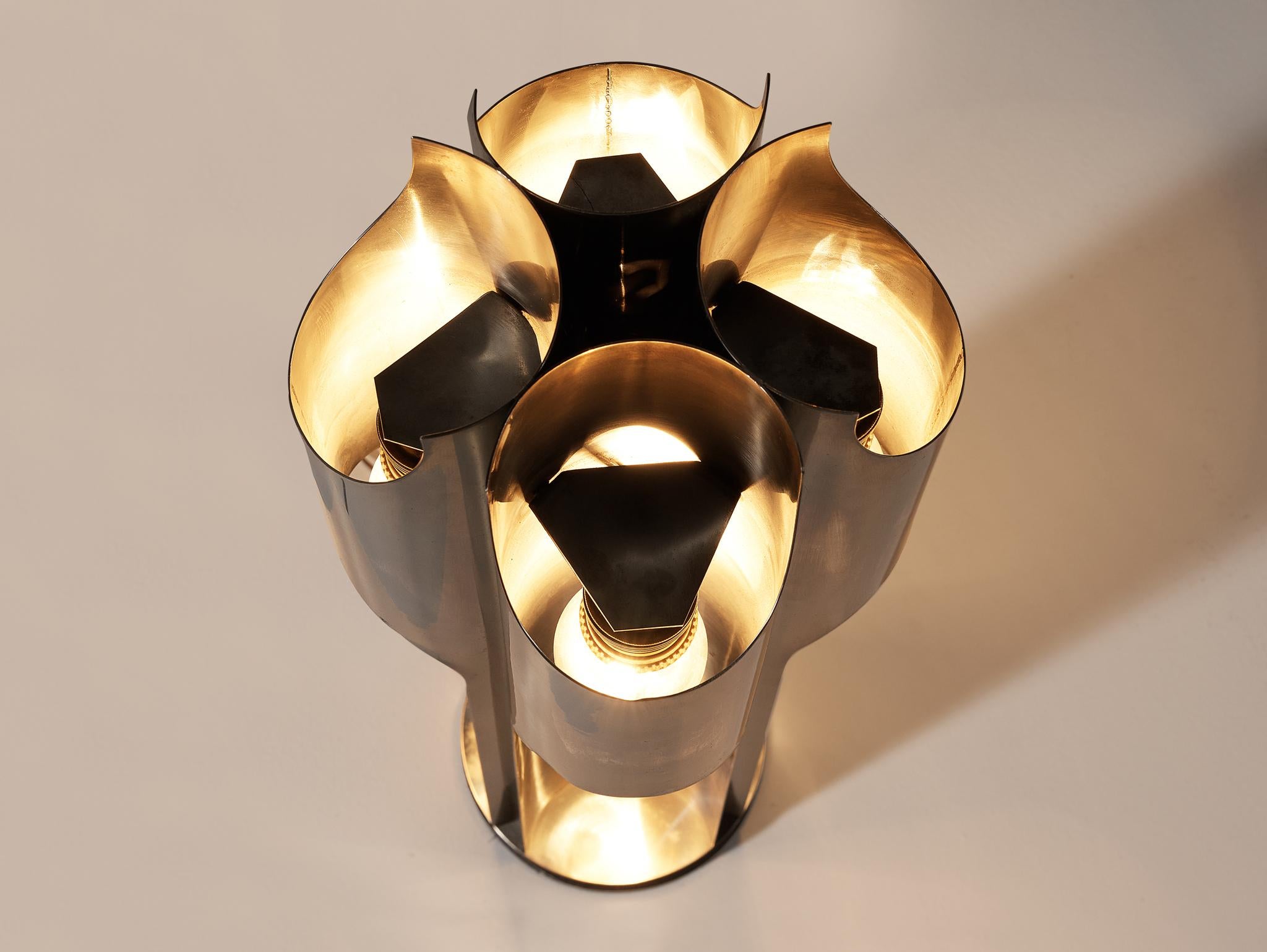 Jacques Charles for Maison Charles 'Orgue' Lamp in Stainless Steel 3
