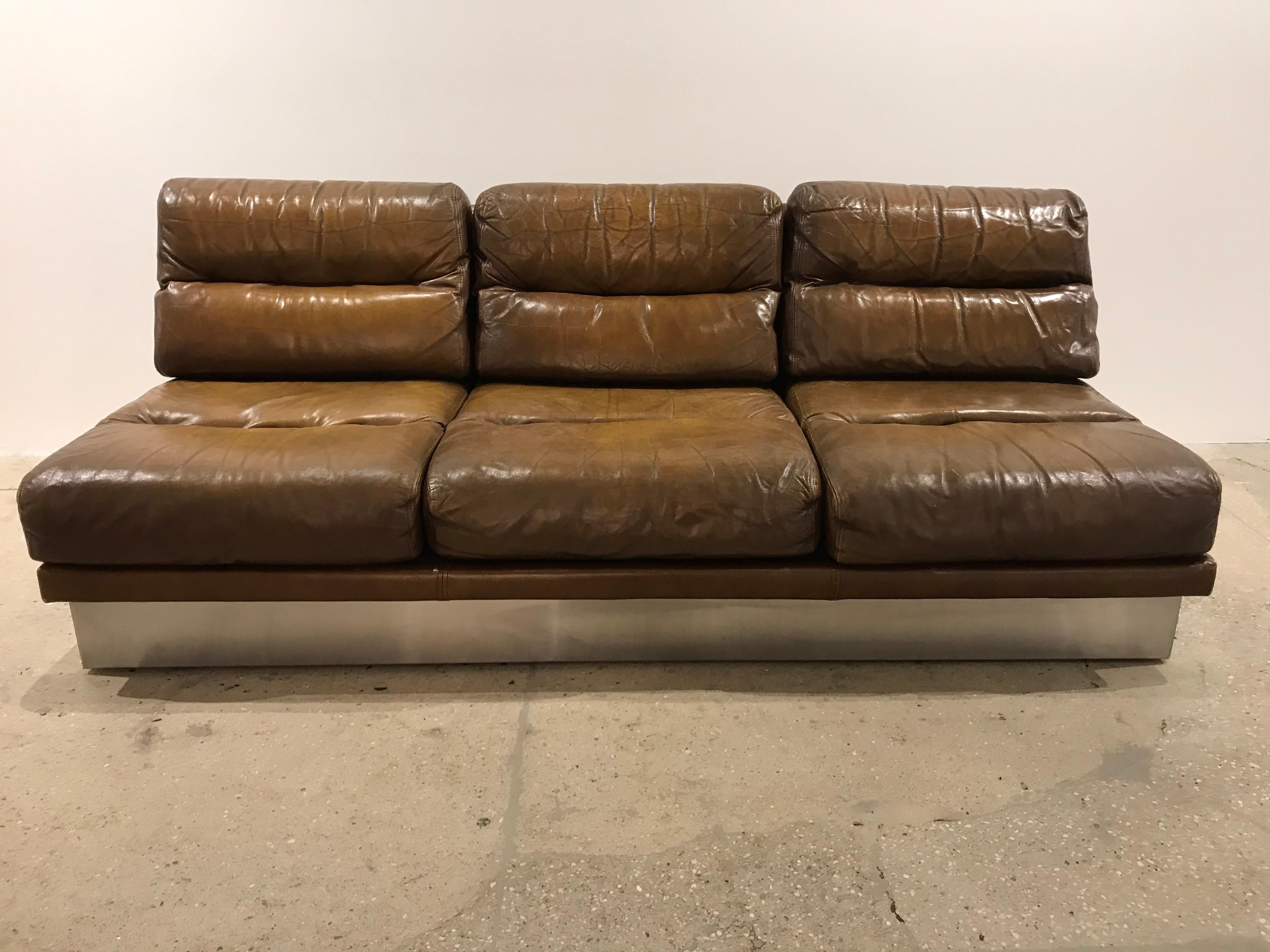 Late 20th Century Jacques Charpentier 1970s French Sofa