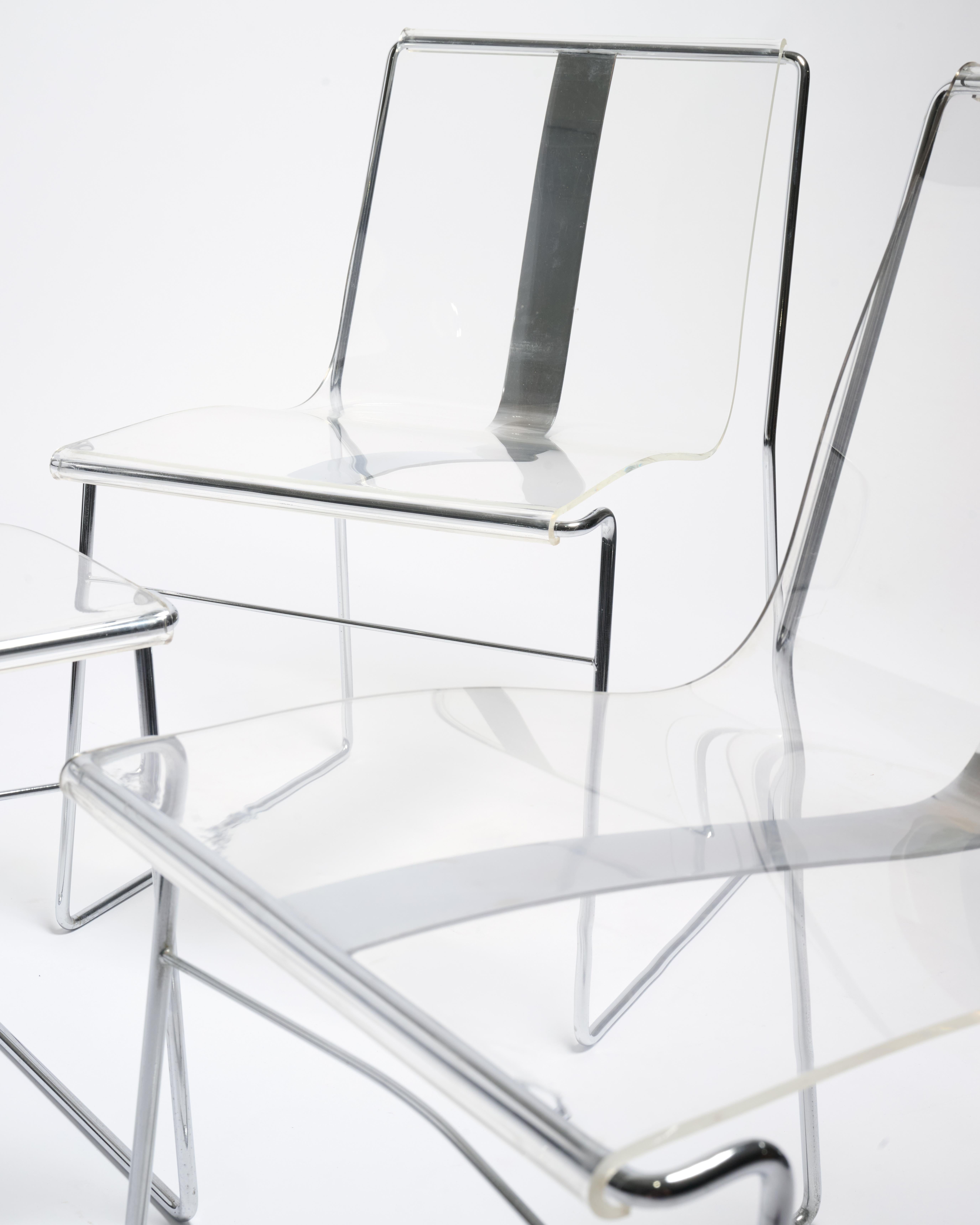 Milieu du XXe siècle Jacques Charpentier, chaises de salle à manger, France, 1965 en vente