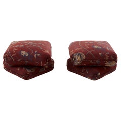 Jacques Charpentier for Jansen pair of ottomans Métaphores upholstery 1970s 