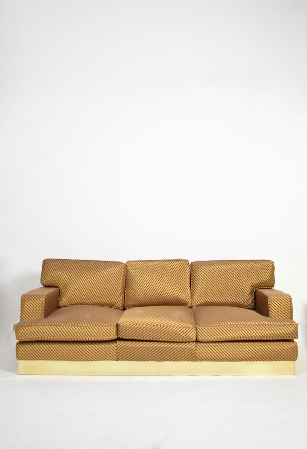 French Jacques Charpentier's style sofa, 1970s For Sale
