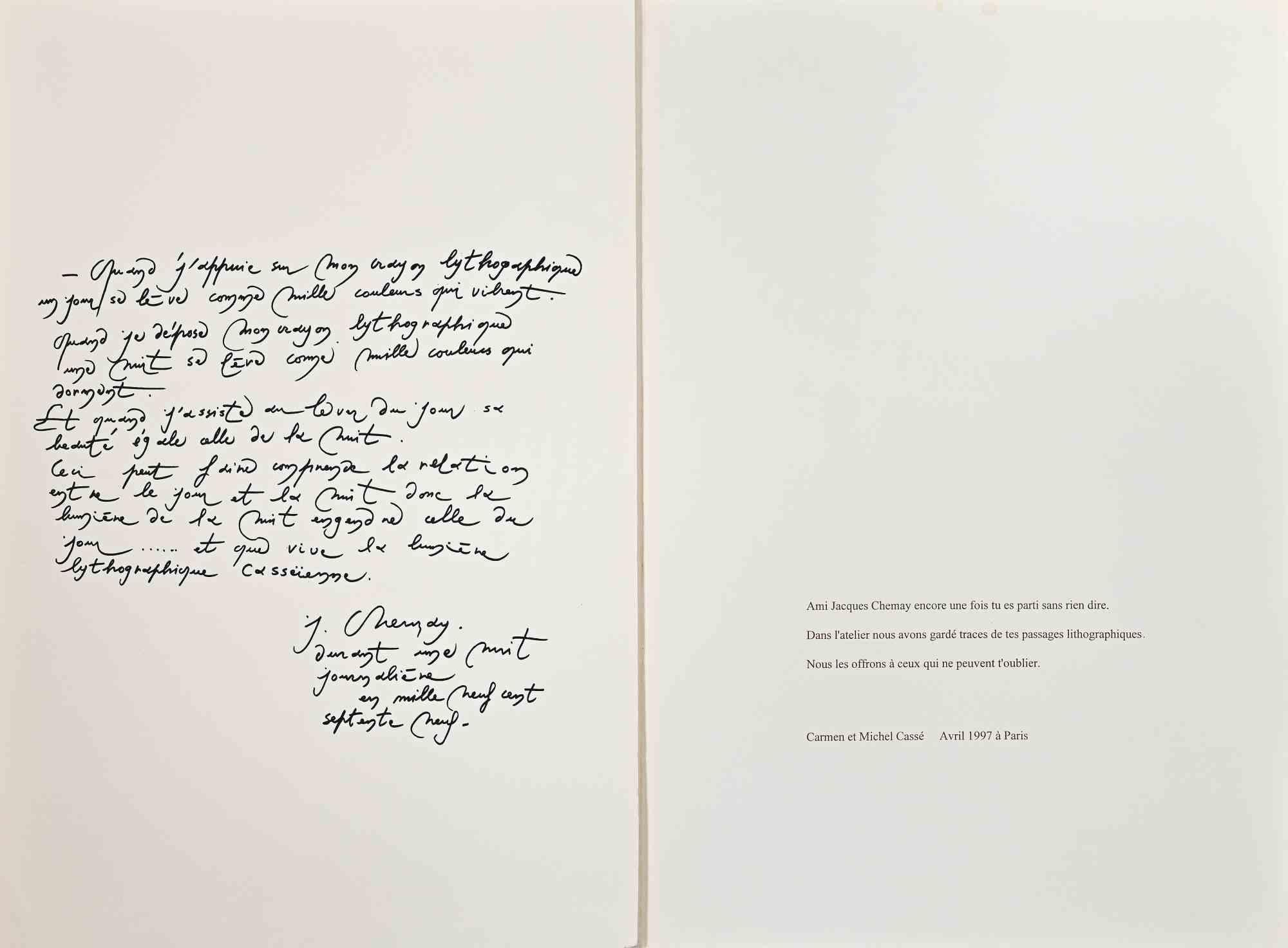 Passaggi litografici - Litografia di Jacques Chemay - 1997 in vendita 1