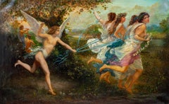 After Jacques Wagrez "Quadriga of Cupid" Oil