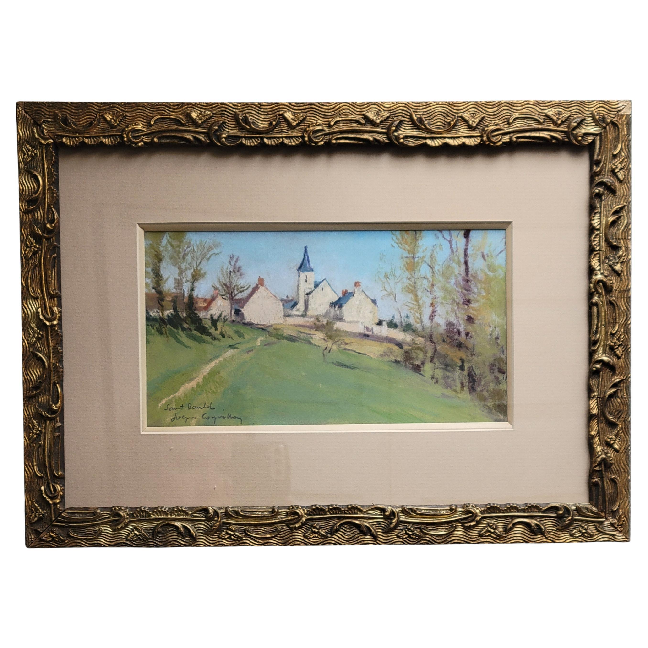 Jacques Coquillay (nacido en 1935, Francia), "Saint Bandol". Pastel sobre tabla en venta