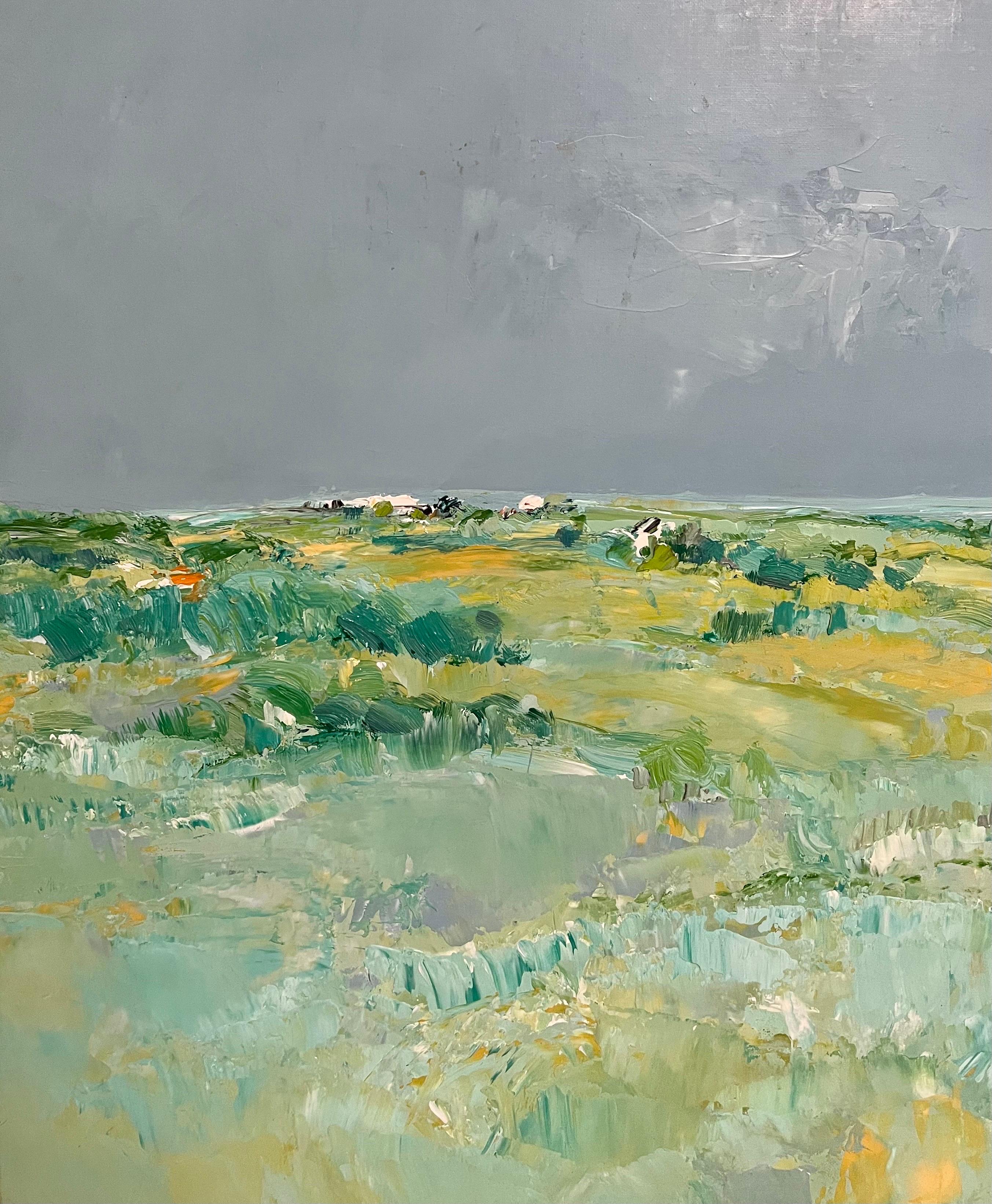 Pittura ad olio modernista francese astratta Fauvist Beach Landscape Jacques Cordier 3