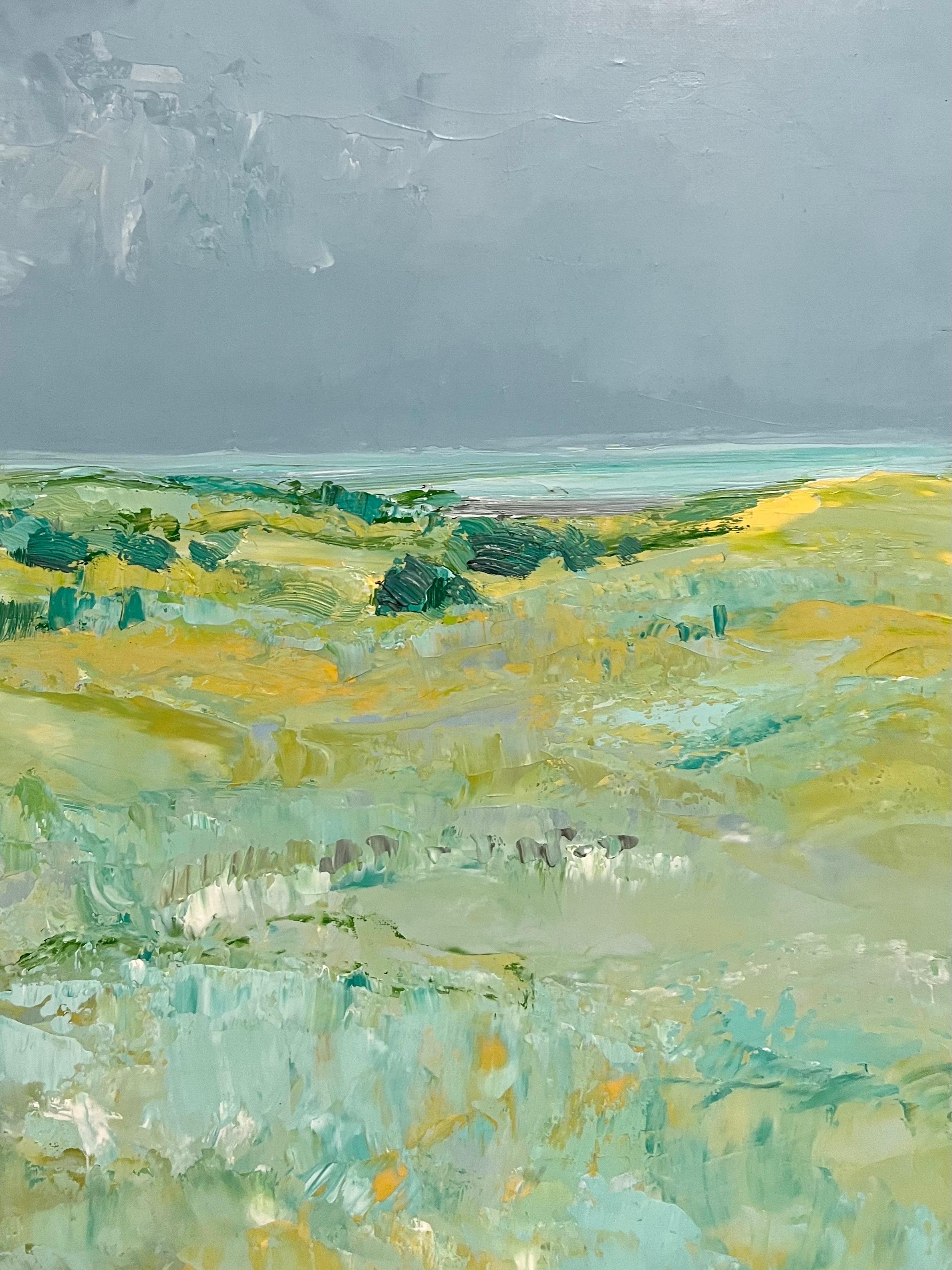 Pittura ad olio modernista francese astratta Fauvist Beach Landscape Jacques Cordier 4