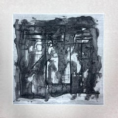 French Expressionist Abstract Original Black and White Painting