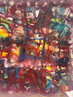 French Expressionist Abstract Original Painting Artists Studio Provenance