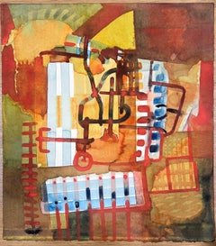 French Expressionist Abstract Original Painting Fiery Colours