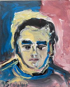 Französischer Expressionist Abstraktes Porträt eines Mannes Studio Provenienz