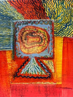 Jacques Coulais (1955-2011) - French Expressionist Firey Abstract Original Painting Artists Studio Provenance French Expressionist Firey Abstract Original Painting Artists Studio Provenance