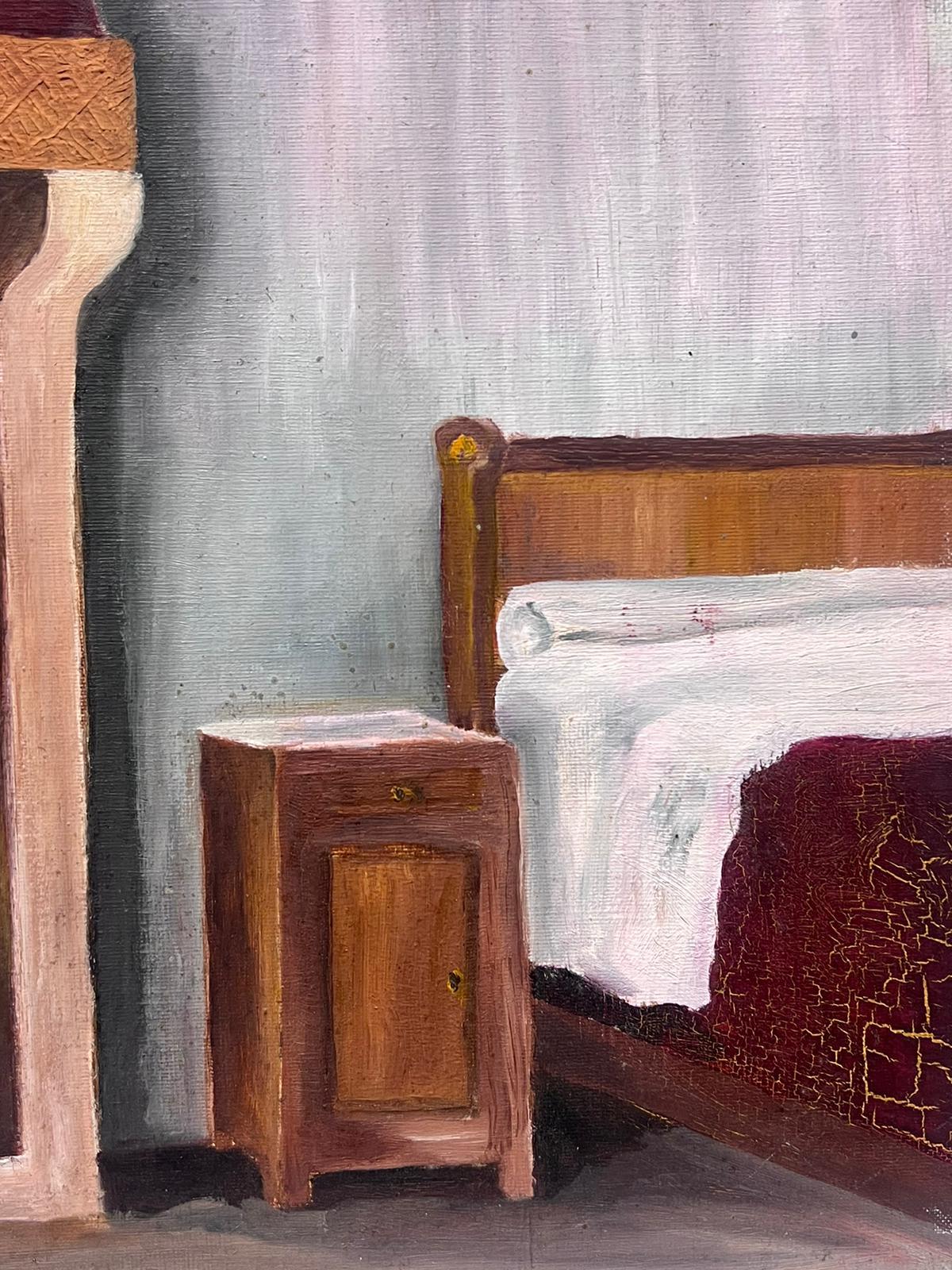 French Expressionist Interior Original Painting Artists Studio Provenance For Sale 1