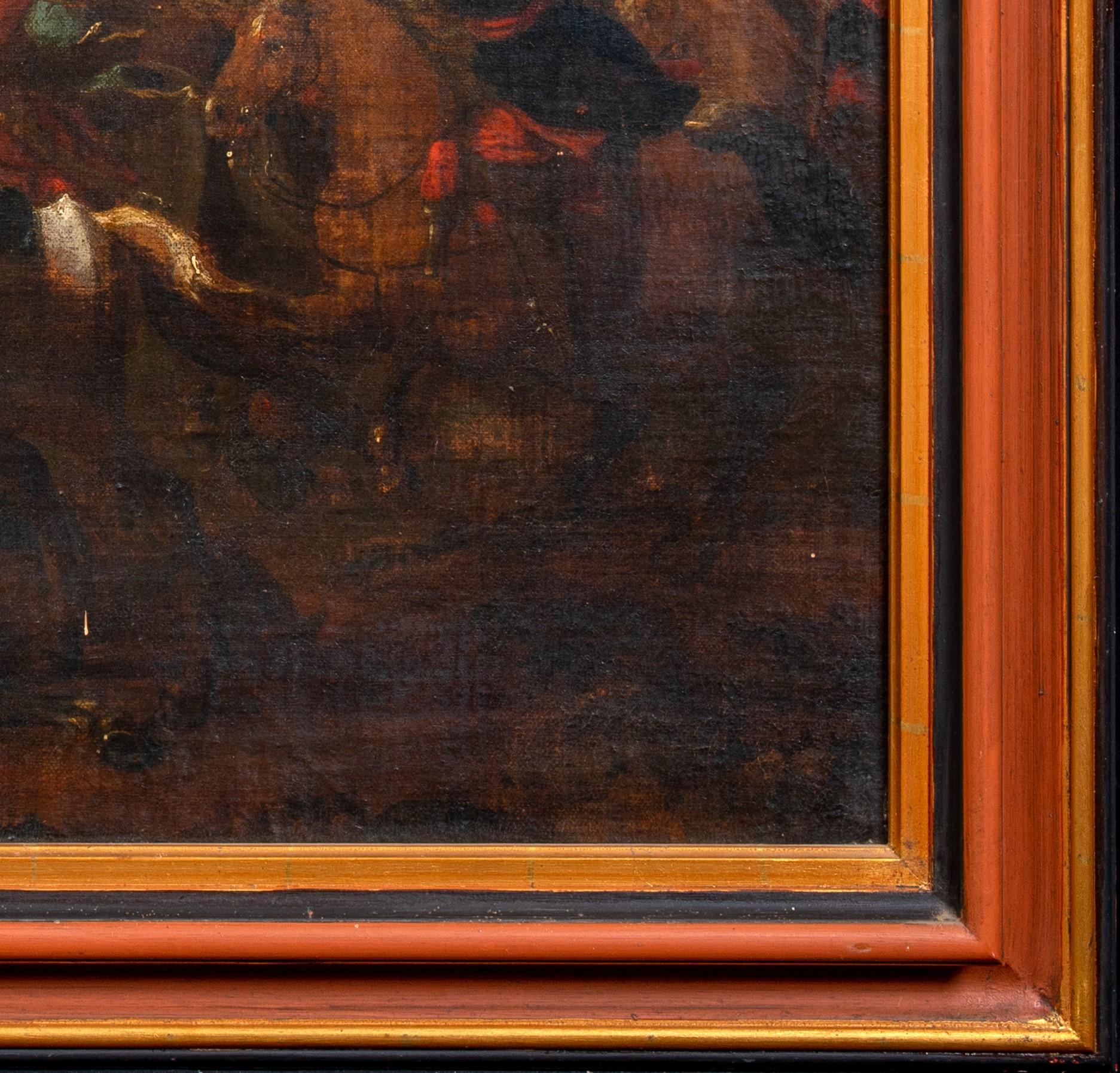 Battaglia di cavalleria Turchi Cristiani Guerra delle Crociate

attribuito a Jacques Courtois (1621-1676)

Grande scena di battaglia tra turchi e cristiani del XVII secolo, olio su tela. Qualità e condizioni eccellenti per la sua età, tipiche del
