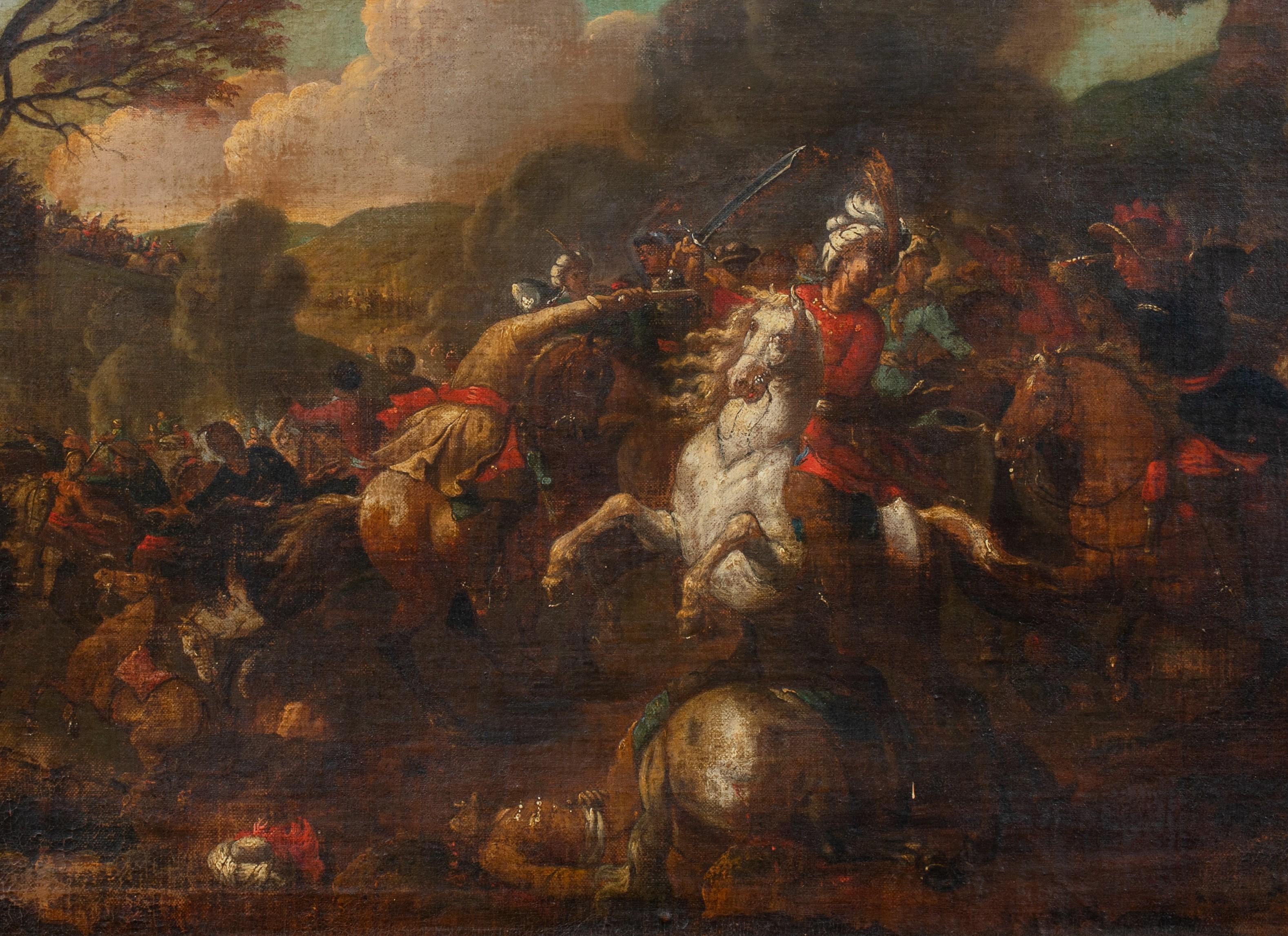 Battaglia di cavalleria Turchi Flagellazione di Cristo, XVII secolo  Scuola di italiano 1