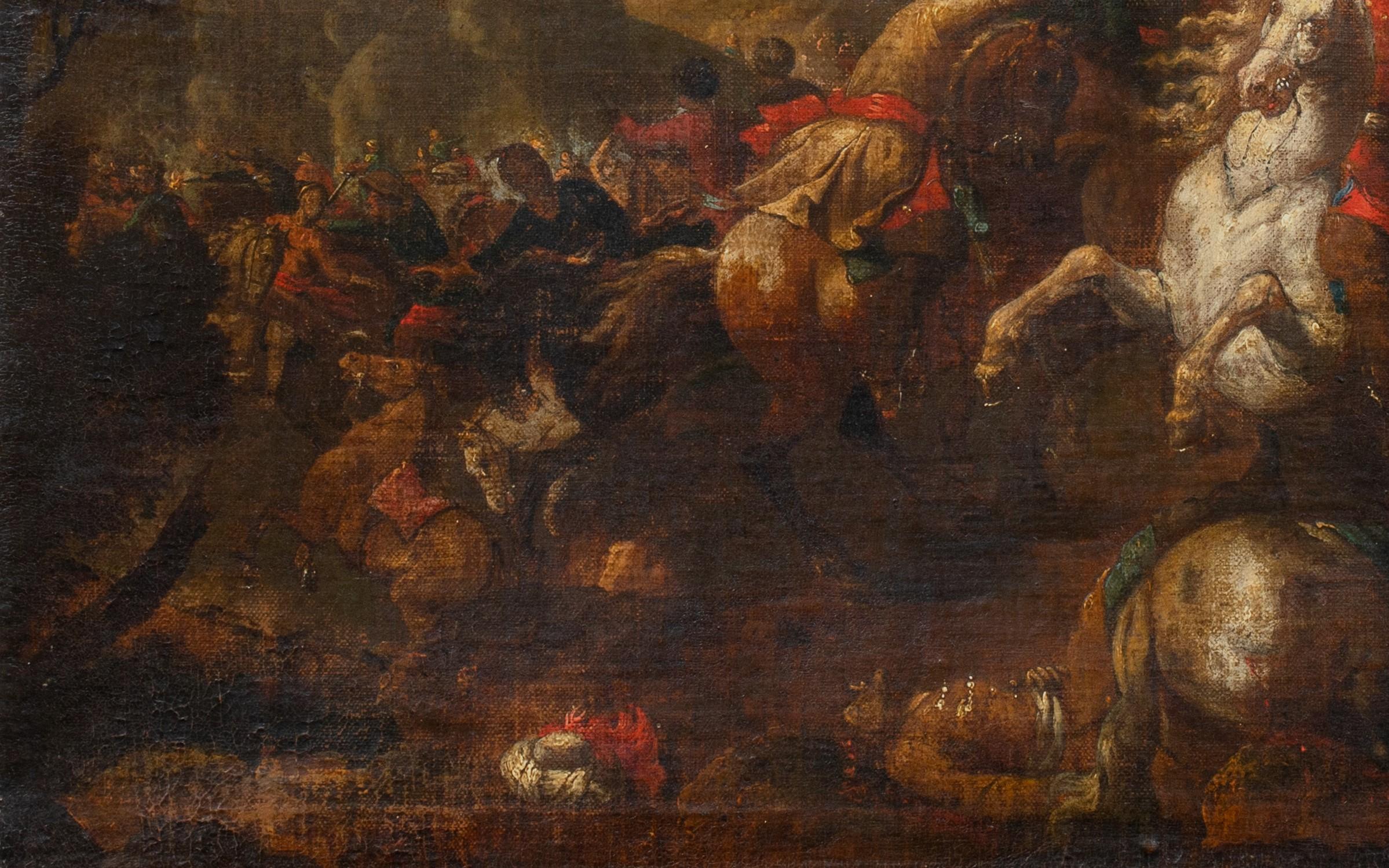 Battaglia di cavalleria Turchi Flagellazione di Cristo, XVII secolo  Scuola di italiano 4