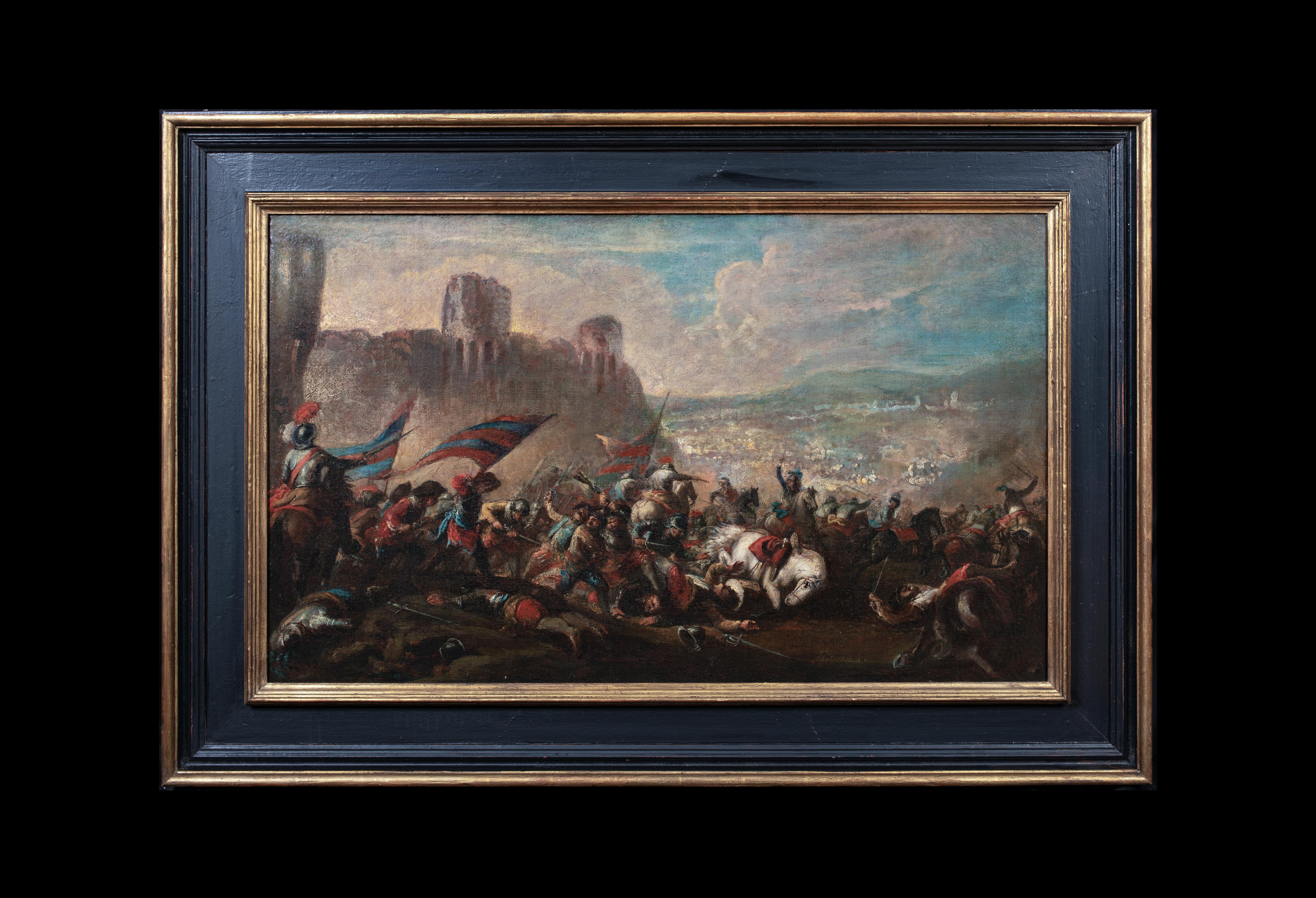 Die Schlacht bei Nördlingen (1634), Dreißigjähriger Krieg, 17. Jahrhundert   – Painting von Jacques Courtois