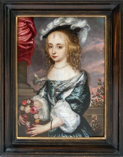 Portrait of a Girl holding a Posy