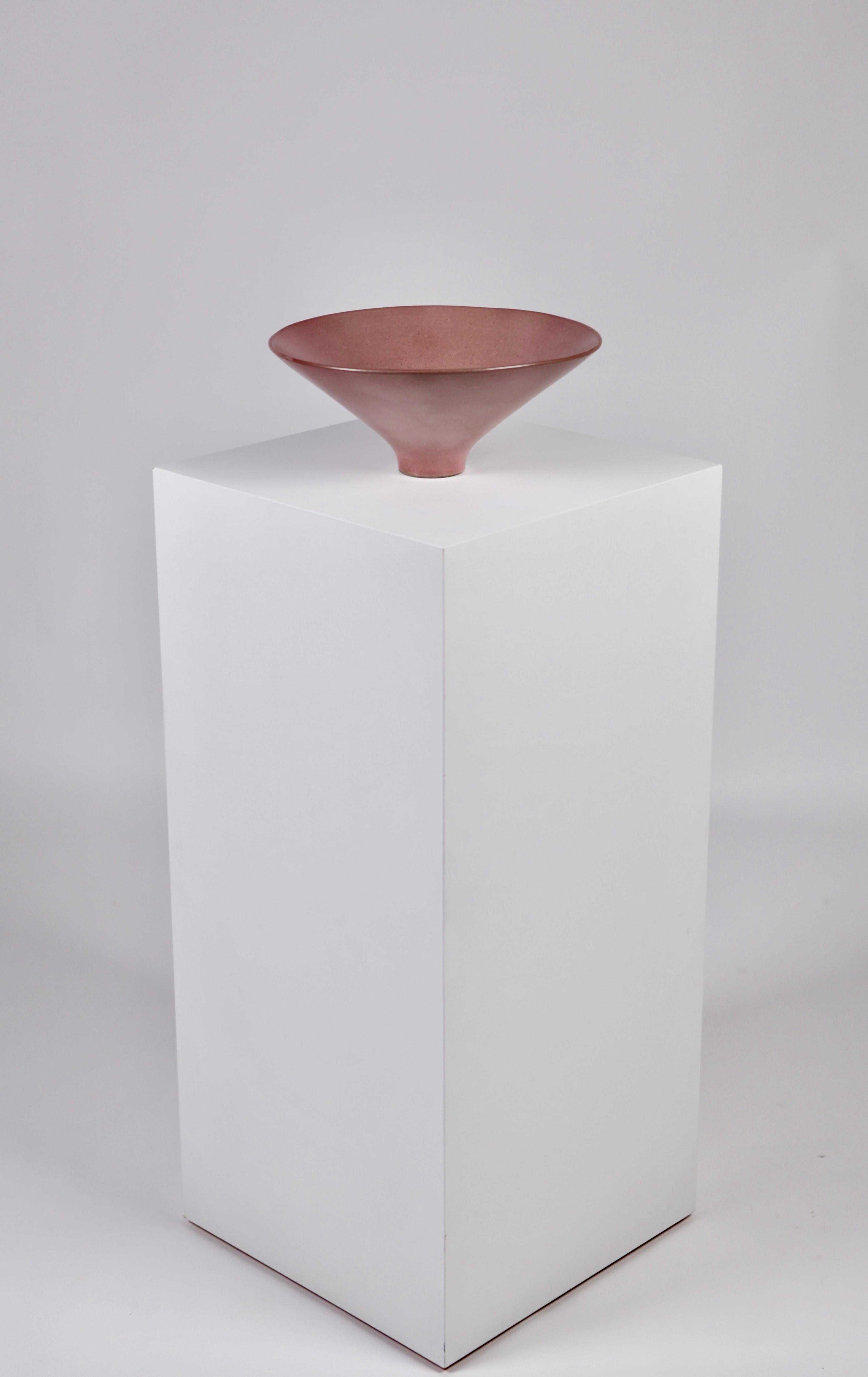 Ceramic Jacques & Dani Ruelland, Large Lilac Cylindrical Bowl, France, 1960s