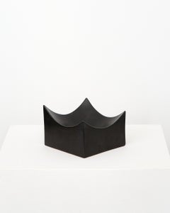 Jacques & Dani Ruelland Vide-Poche in Black Gunmetal Glaze c. 1970