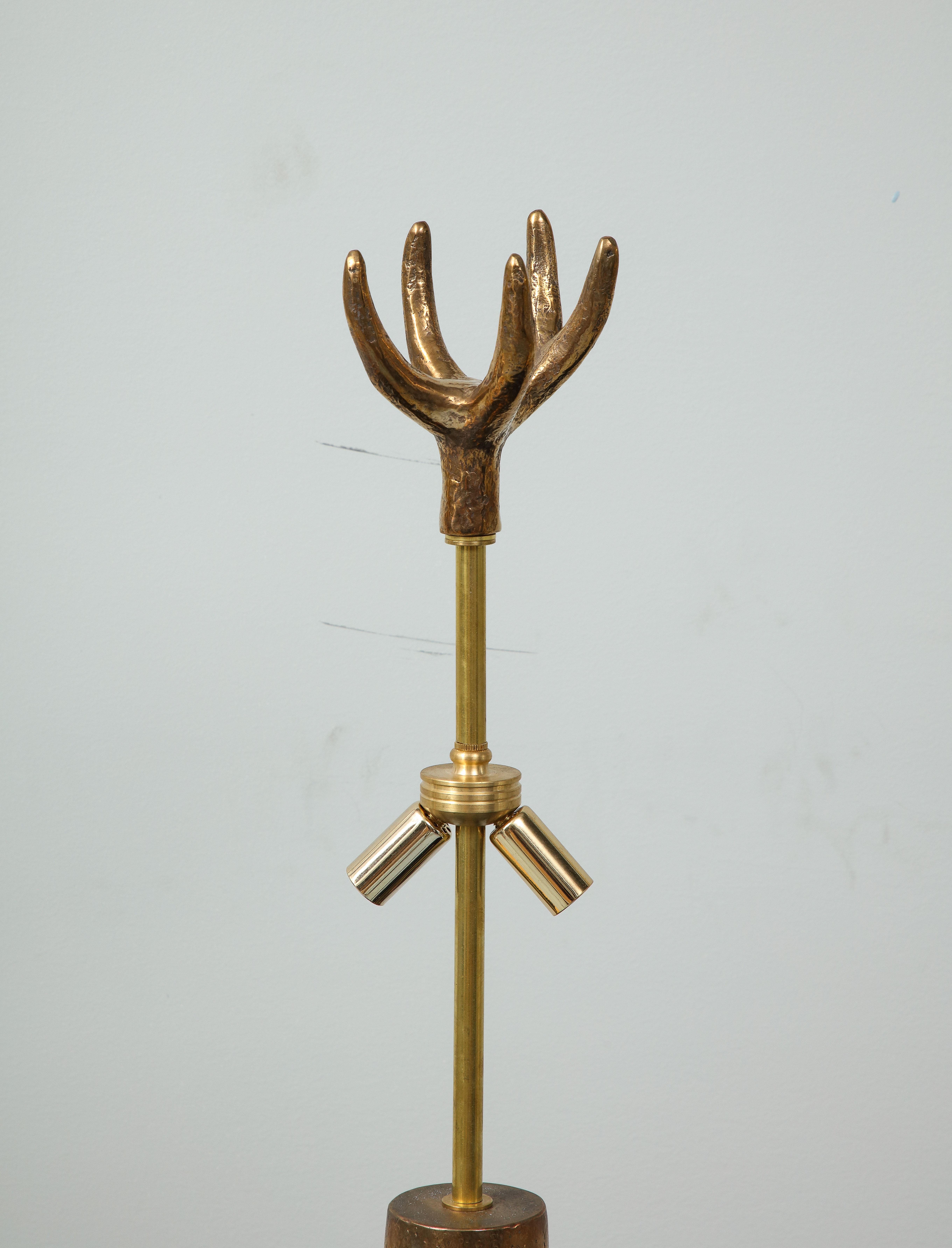 Jacques Darbaud  Lampe „Baum“ aus Bronze, nummeriert 1/8 (Italienisch) im Angebot