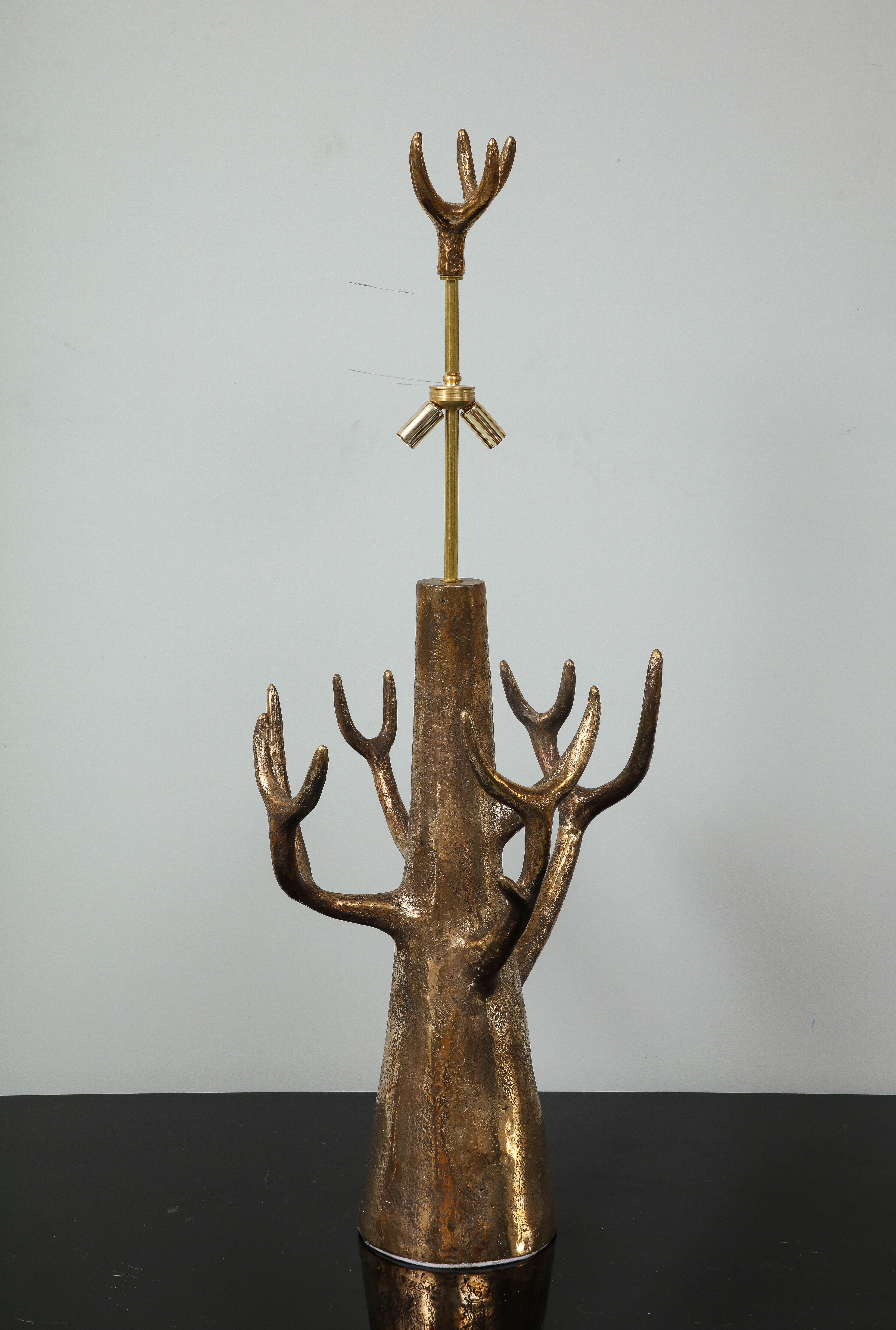 Jacques Darbaud  Lampe „Baum“ aus Bronze, nummeriert 1/8 im Zustand „Hervorragend“ im Angebot in Jersey City, NJ