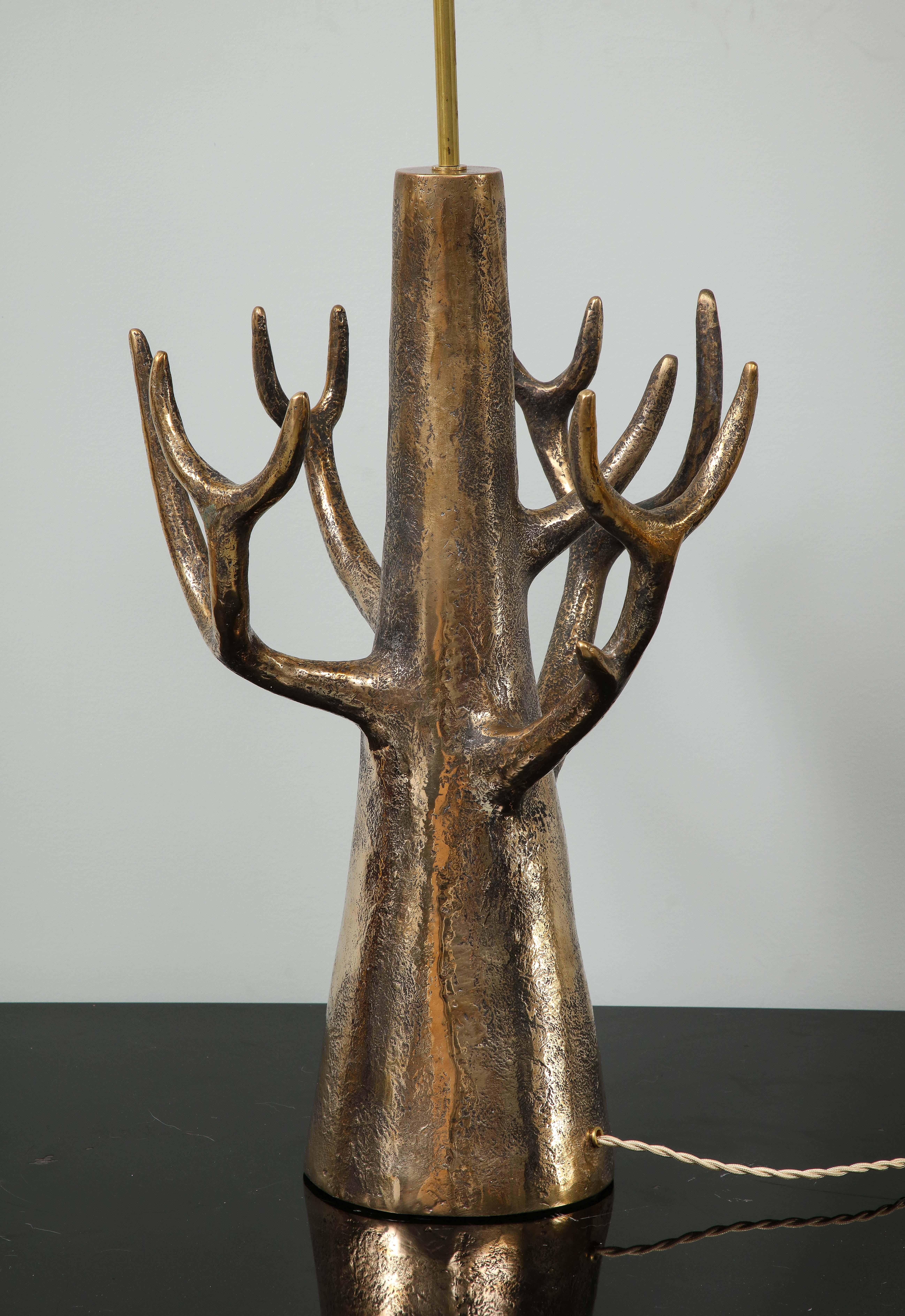Jacques Darbaud  Lampe „Baum“ aus Bronze, nummeriert 1/8 im Angebot 2