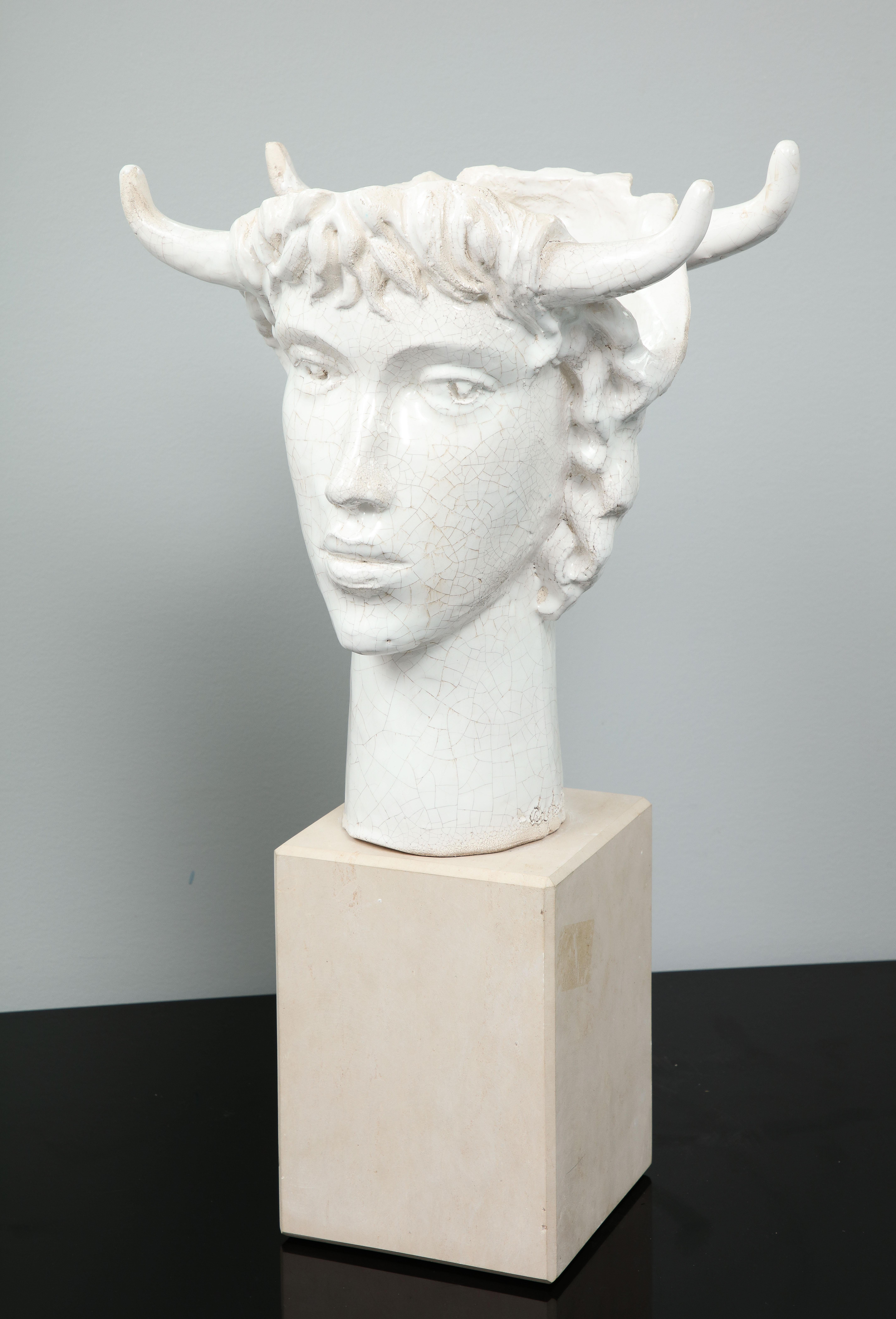 Jacques Darbaud: Skulpturales Paar Keramik-Tischlampen im Angebot 5