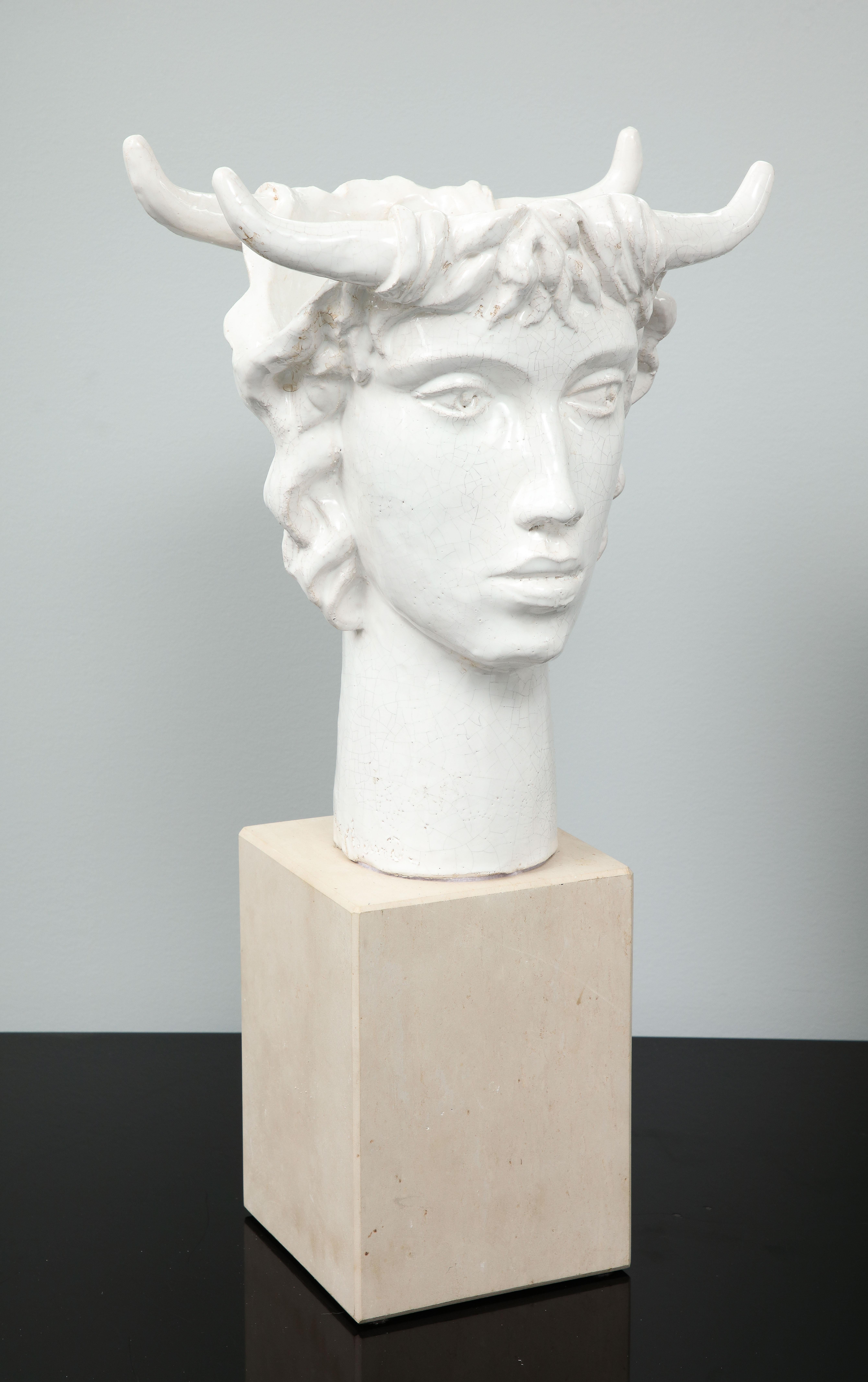 Jacques Darbaud: Skulpturales Paar Keramik-Tischlampen im Angebot 6