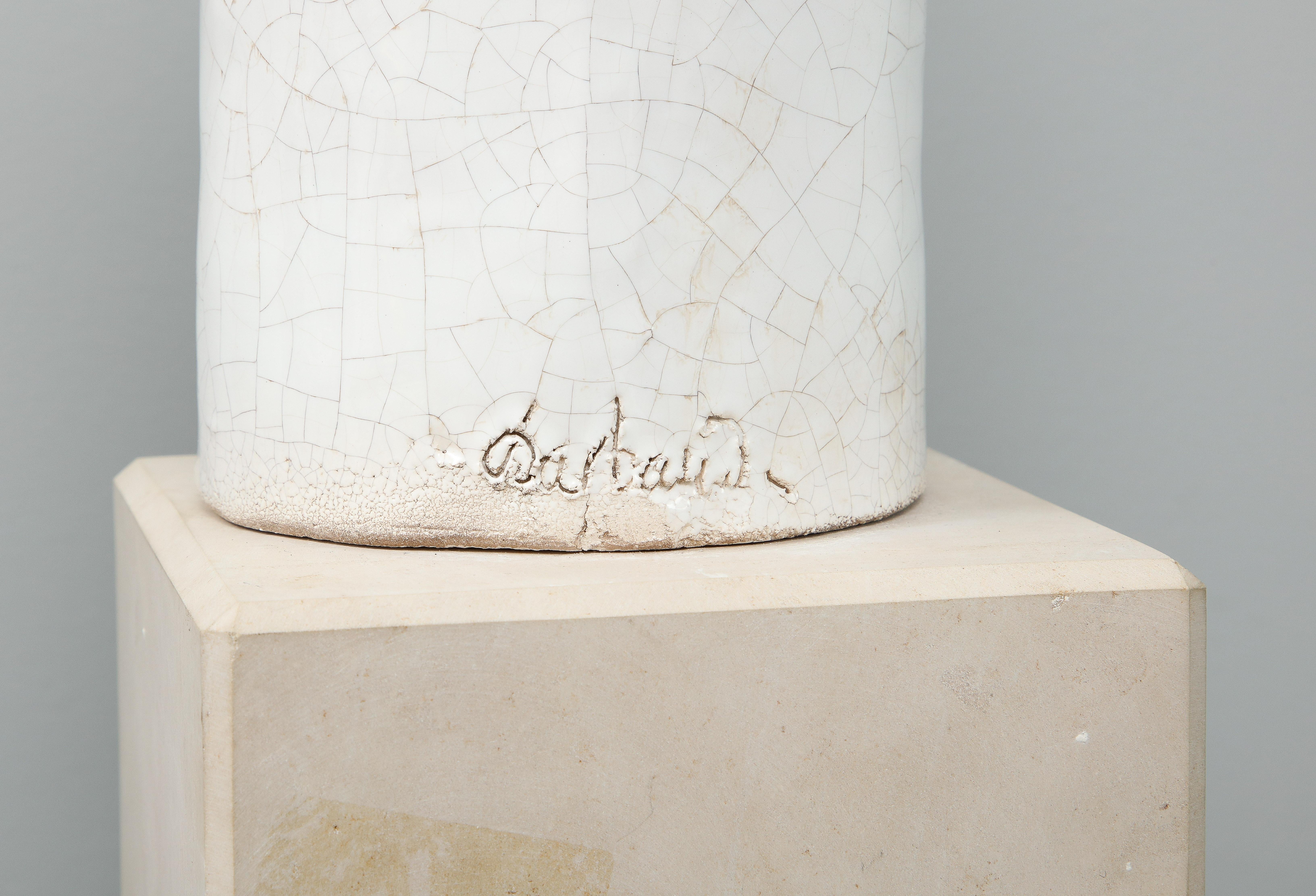 Jacques Darbaud: Skulpturales Paar Keramik-Tischlampen im Angebot 9