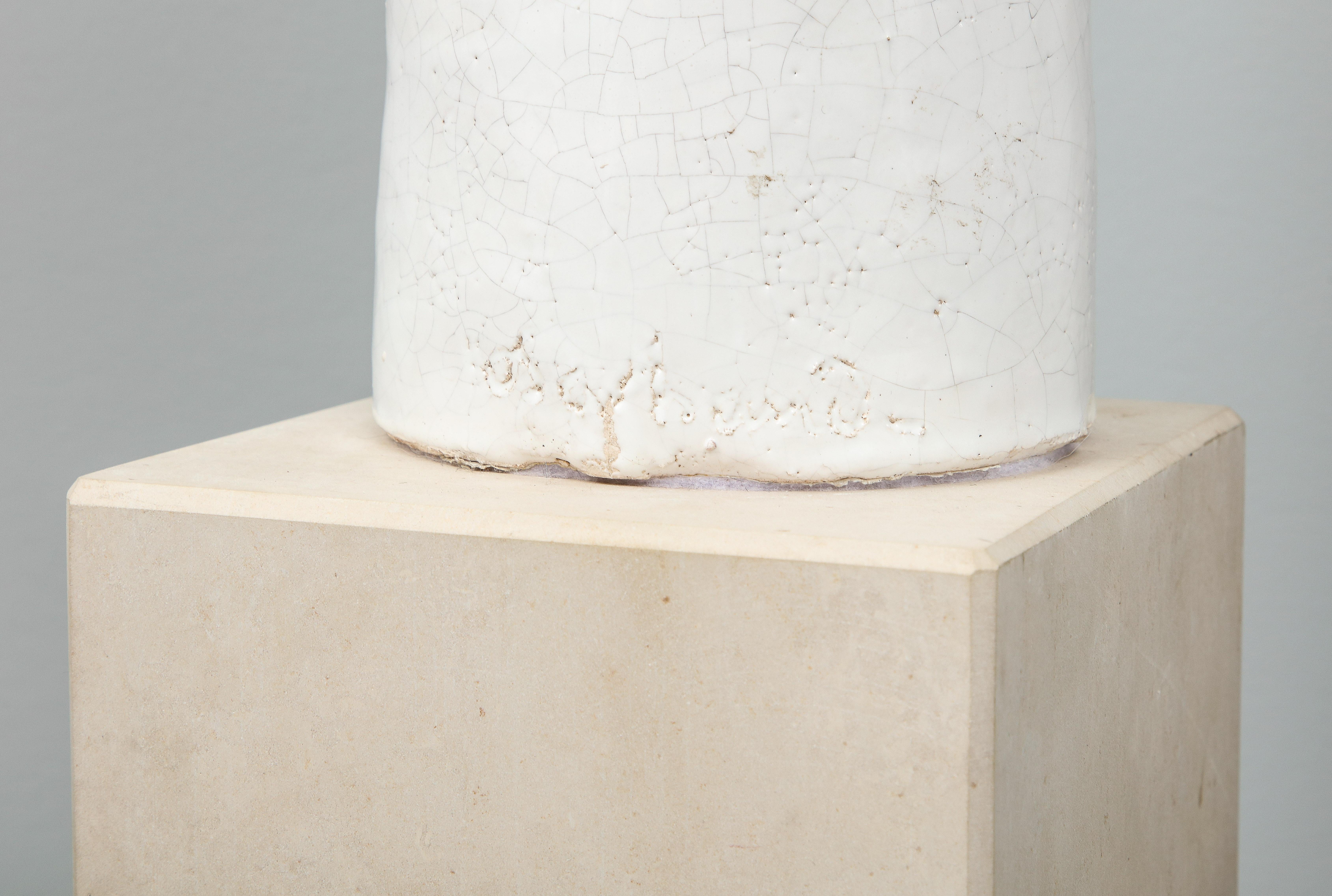 Jacques Darbaud: Skulpturales Paar Keramik-Tischlampen im Angebot 10