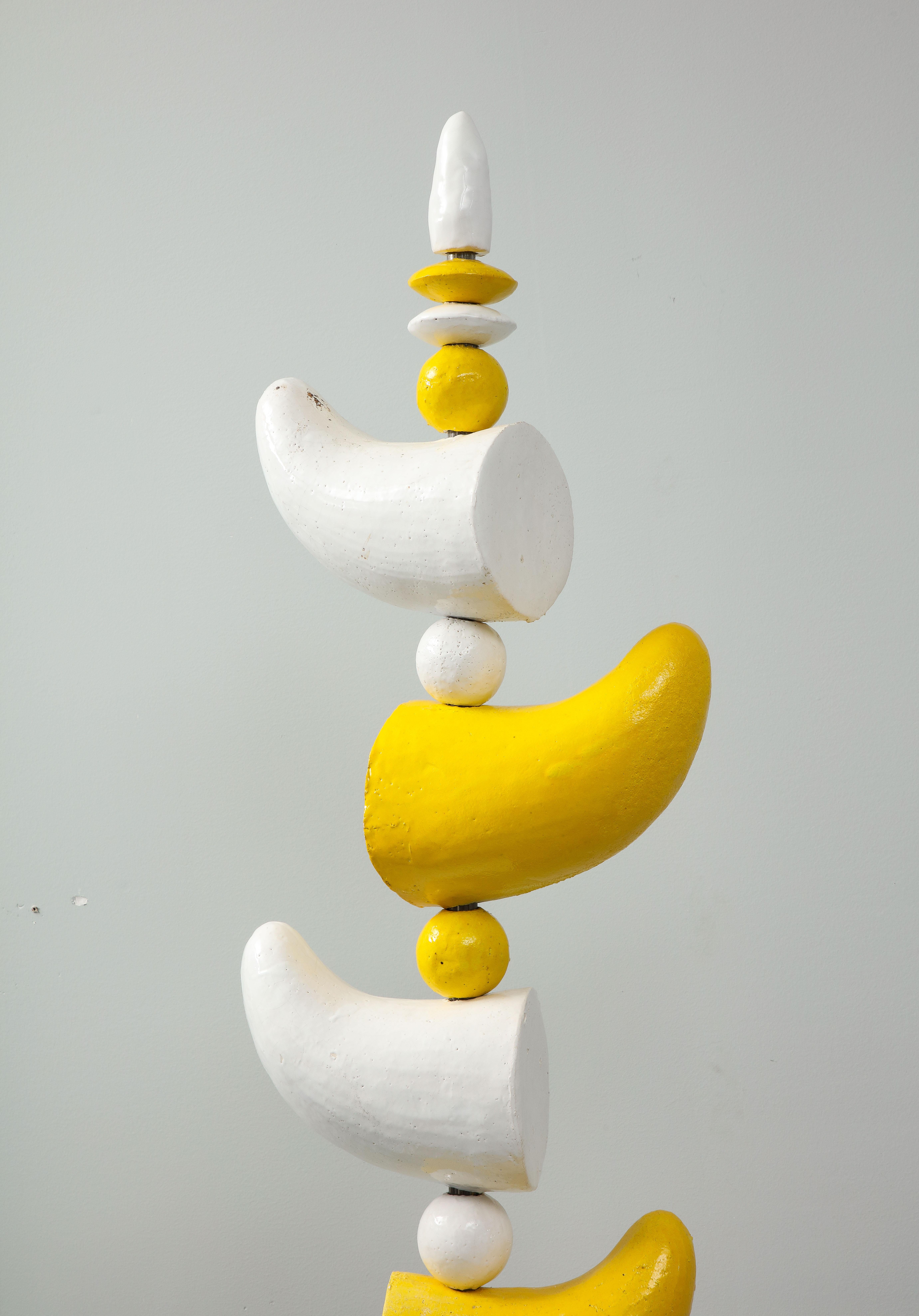 Contemporary Jacques Darbaud Totem In Glazed Ceramic For Sale